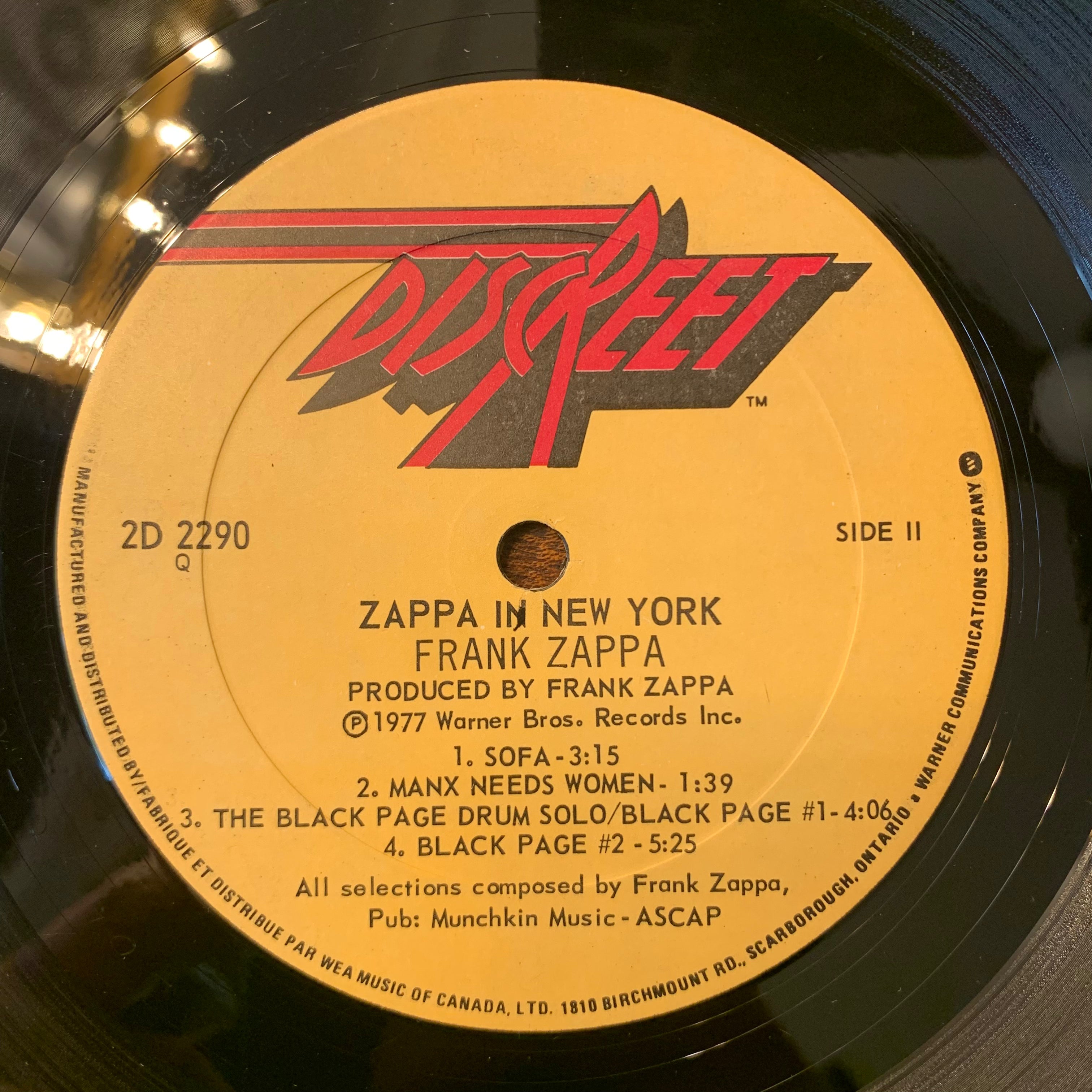 ZAPPA, FRANK - ZAPPA IN NEW YORK