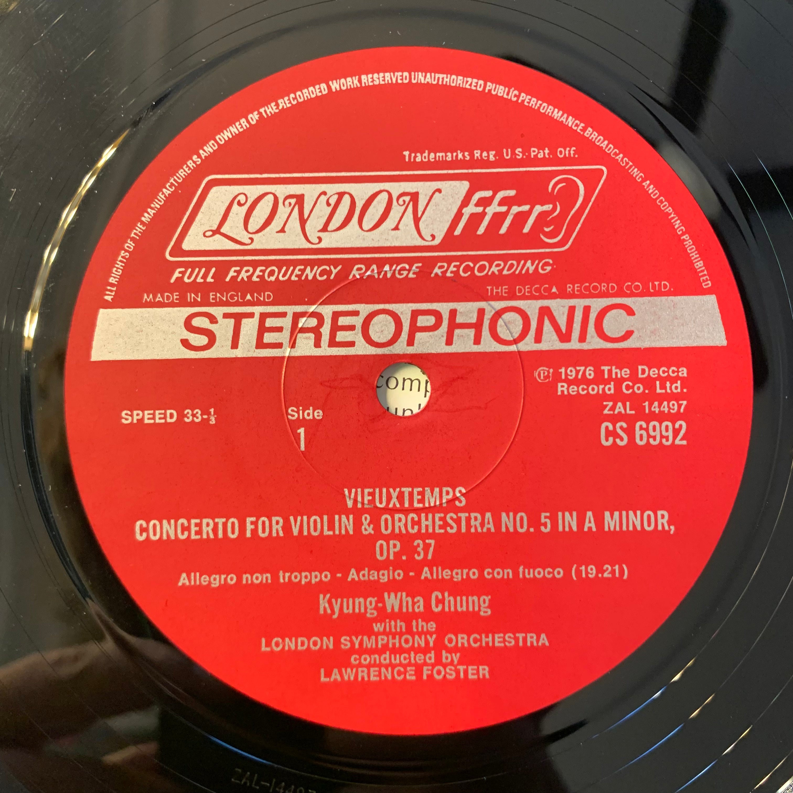 CHUNG, KYUNG-WHA - SAINT-SAENS VIOLIN CONCERTO NO3 VIEUXTEMPTS VIOLIN CONCERTO NO5