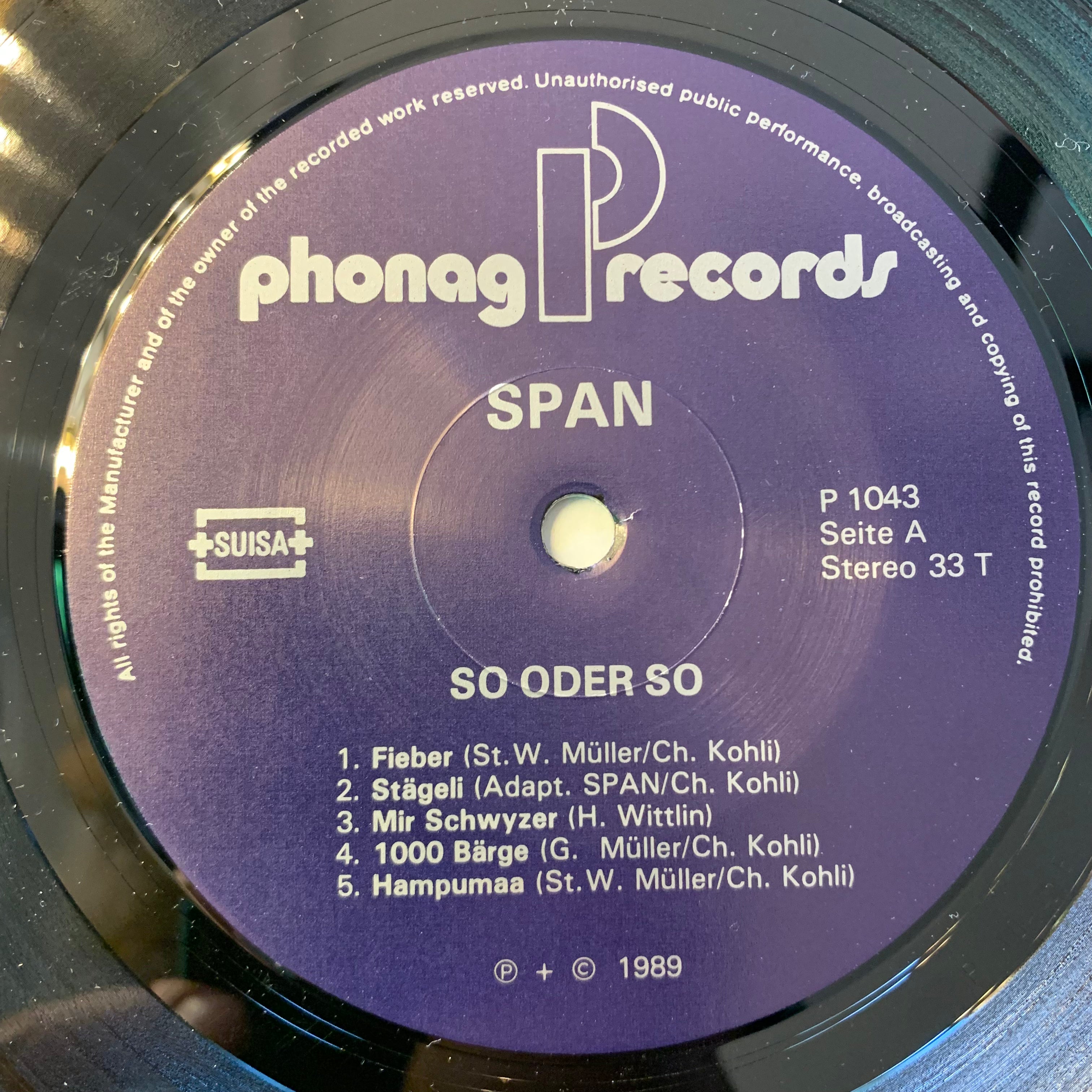 SPAN SPAN - SO ODER SO