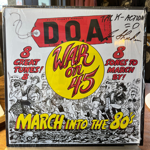 D.O.A. - WAR ON 45 - autographed by Joe Shithead