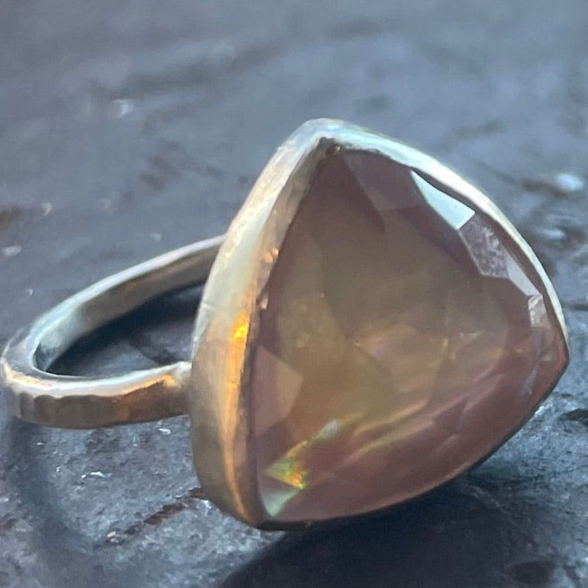 Rose Pink Shell Ring