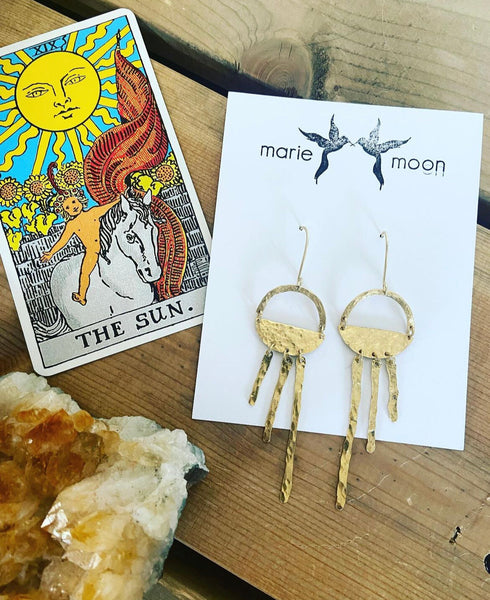the sun tarot inspired earrings