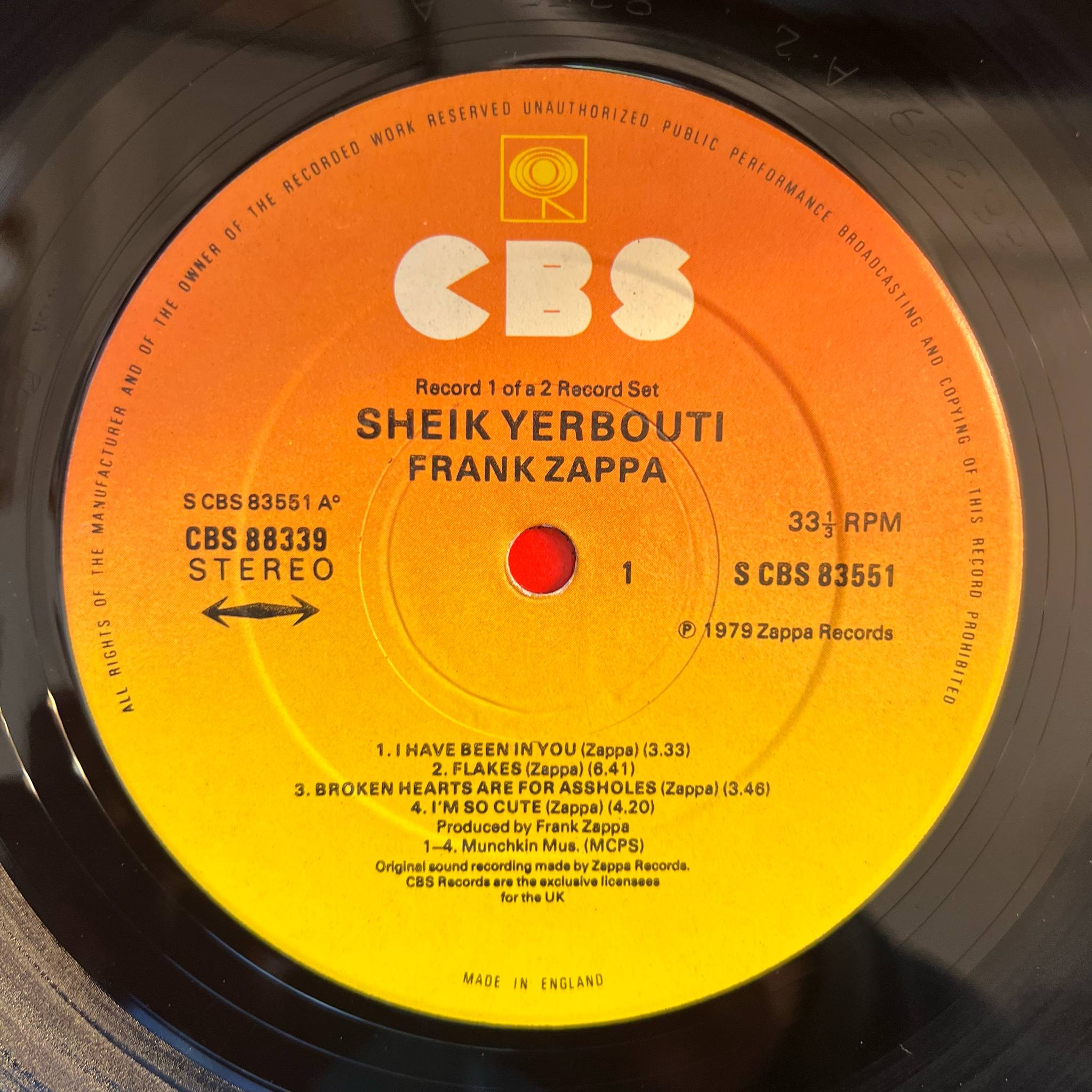 ZAPPA, FRANK - SHEIK YERBOUTI