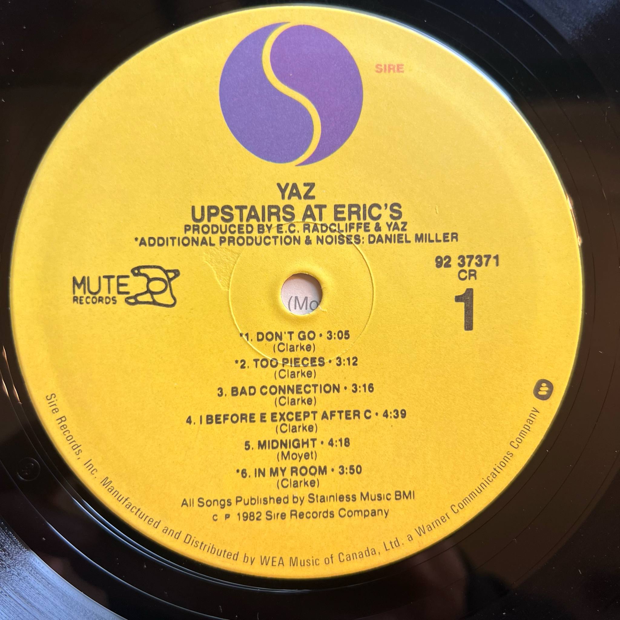 YAZ - UPSTAIRS AT ERIC'S