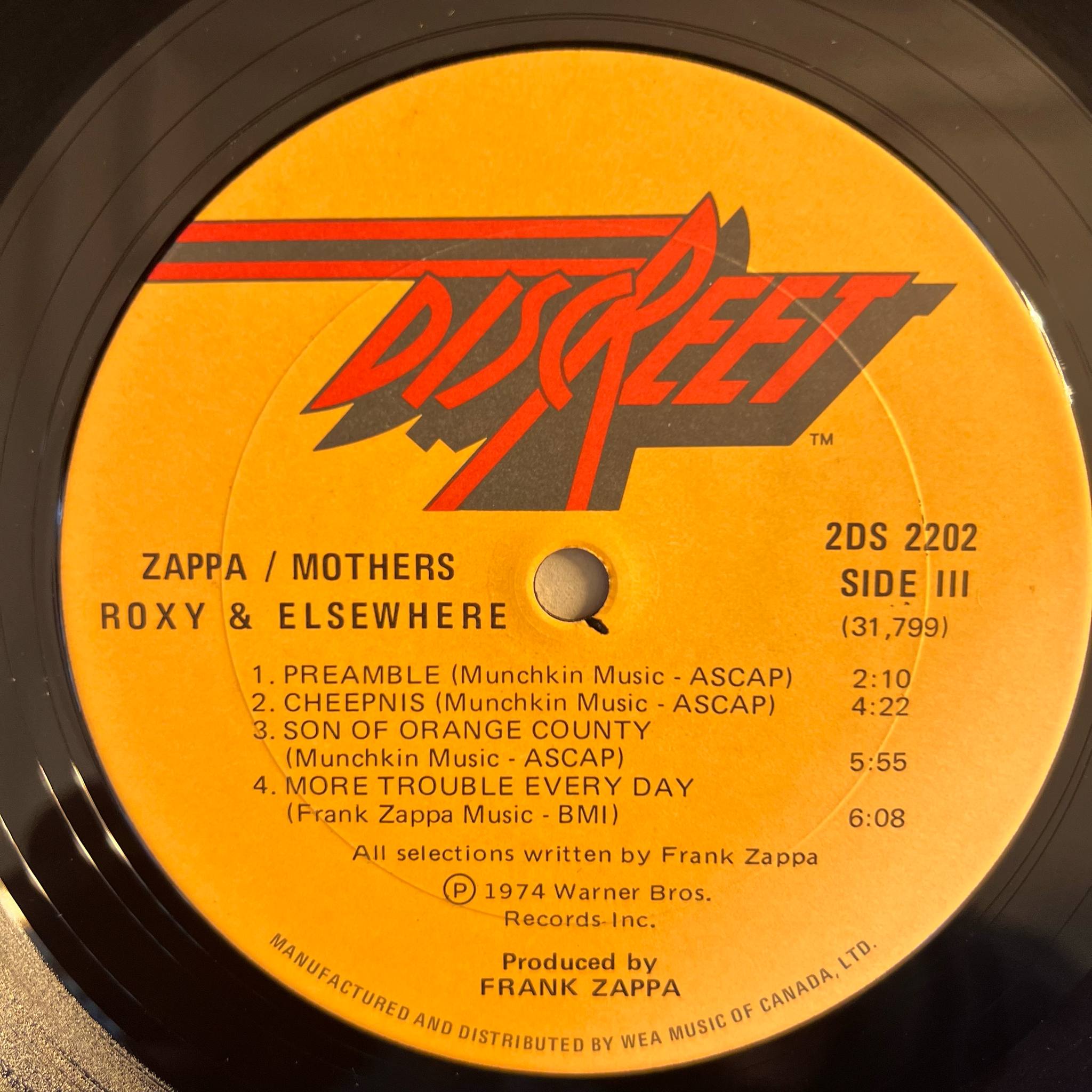 ZAPPA, FRANK - ROXY & ELSEWHERE