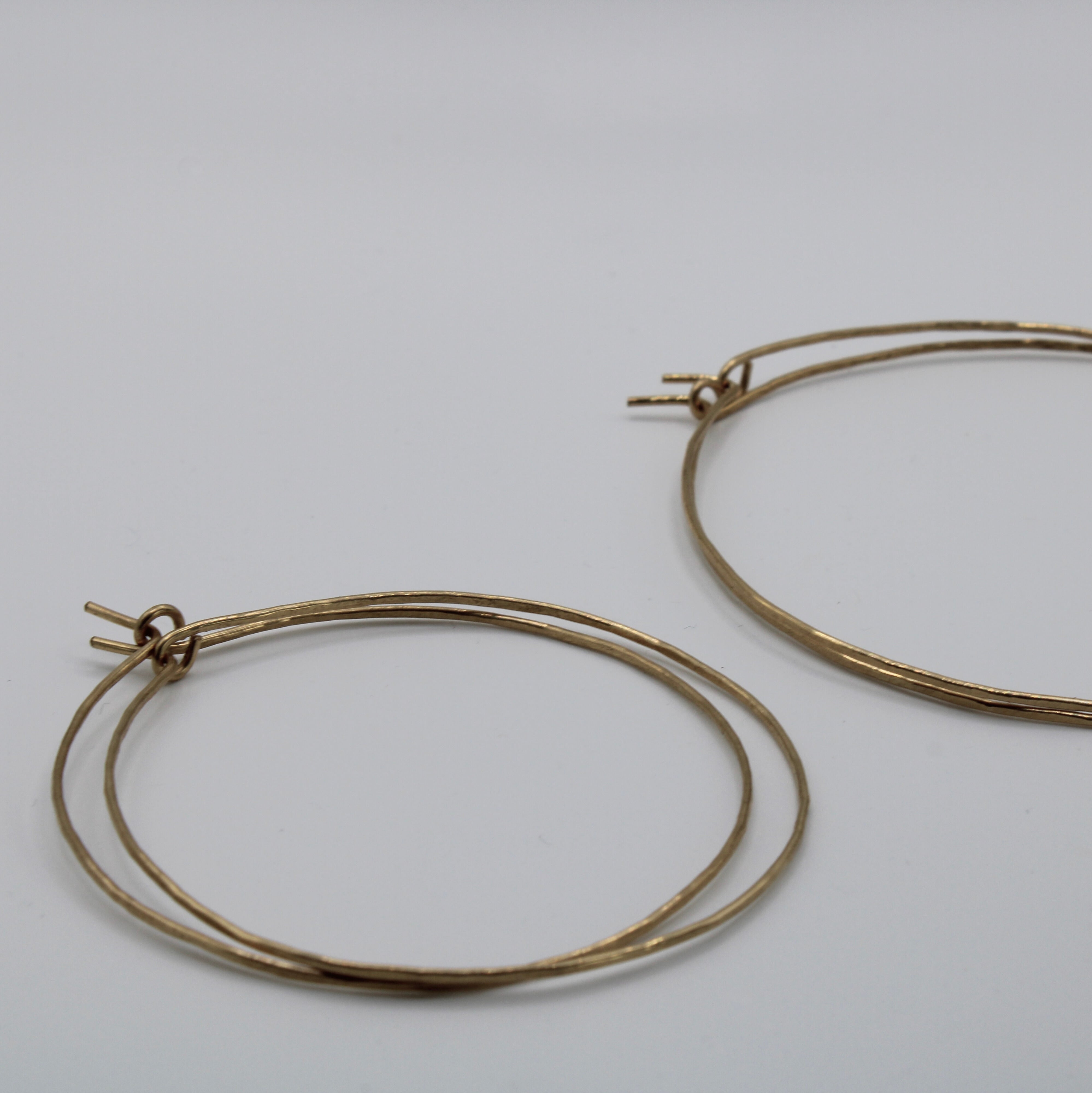 Hammered Hoop Earrings