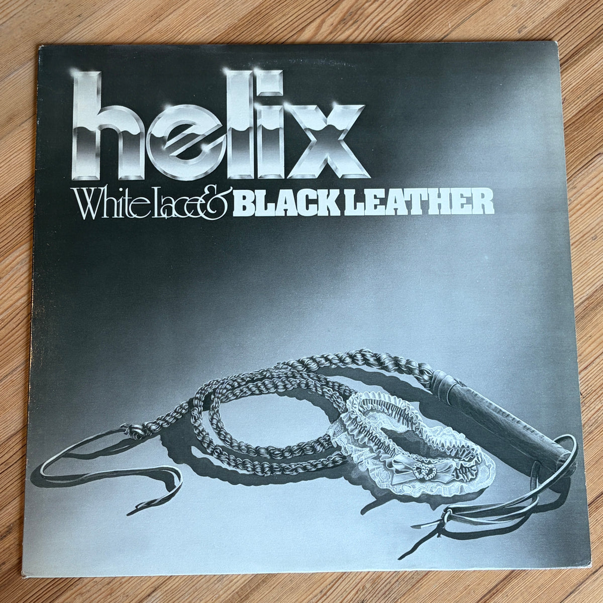 HELIX - WHITE LACE & BLACK LEATHER