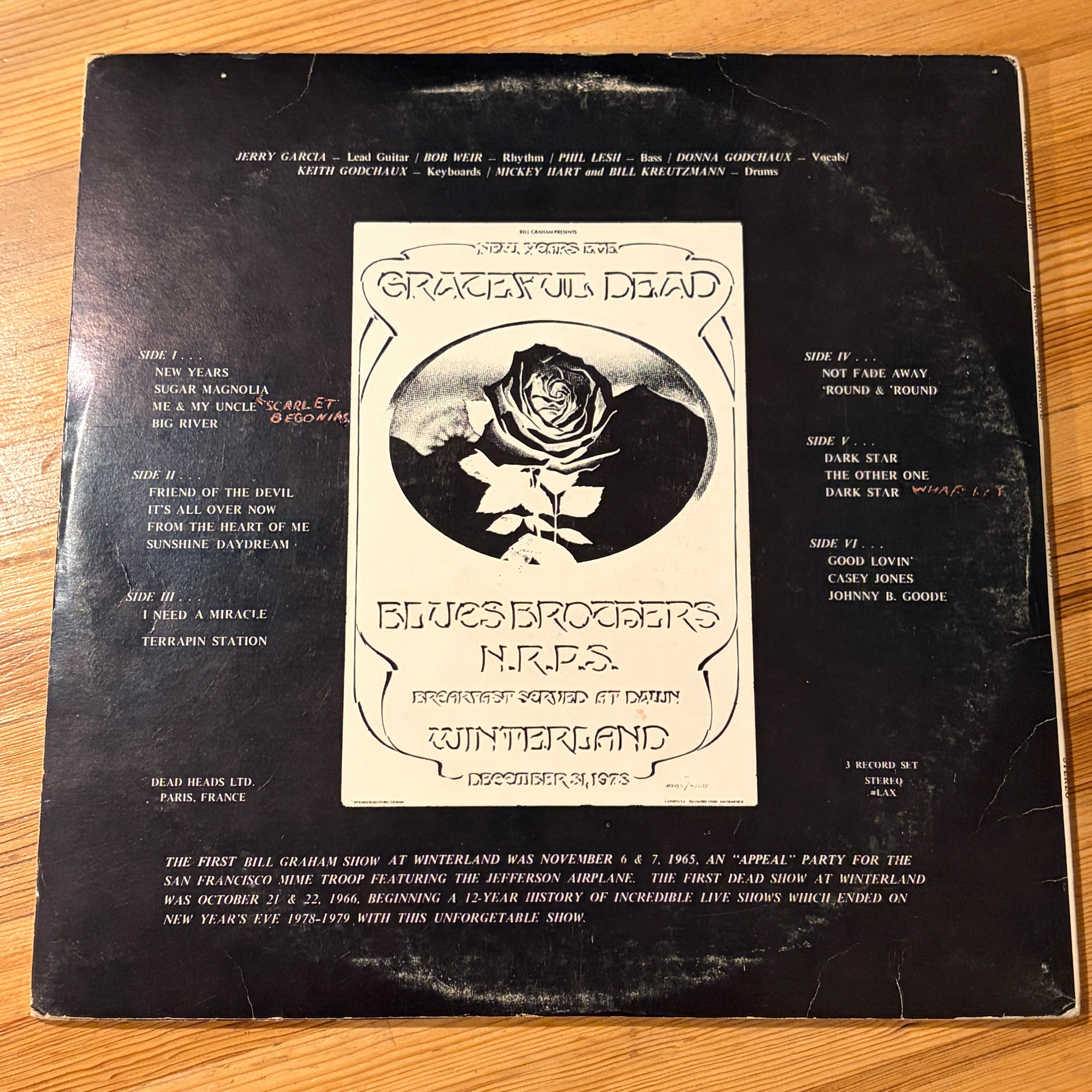 GRATEFUL DEAD, THE - FAREWELL TO WINTERLAND NYE 1978