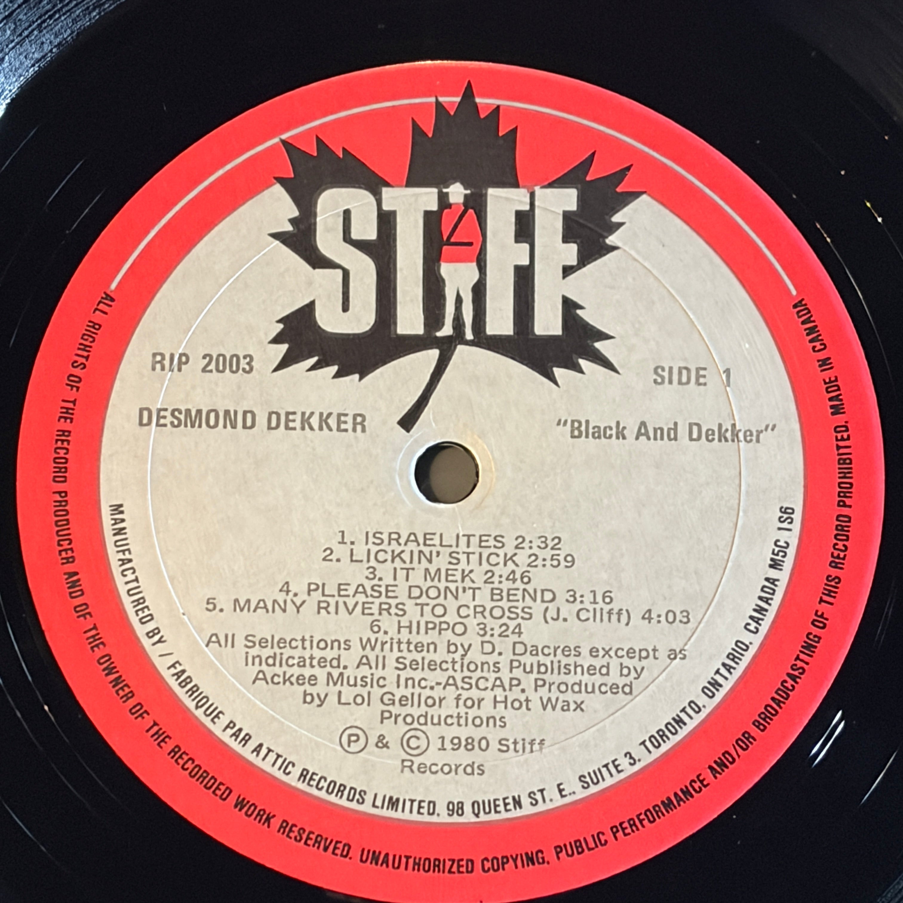 DEKKER, DESMOND - BLACK AND DEKKER