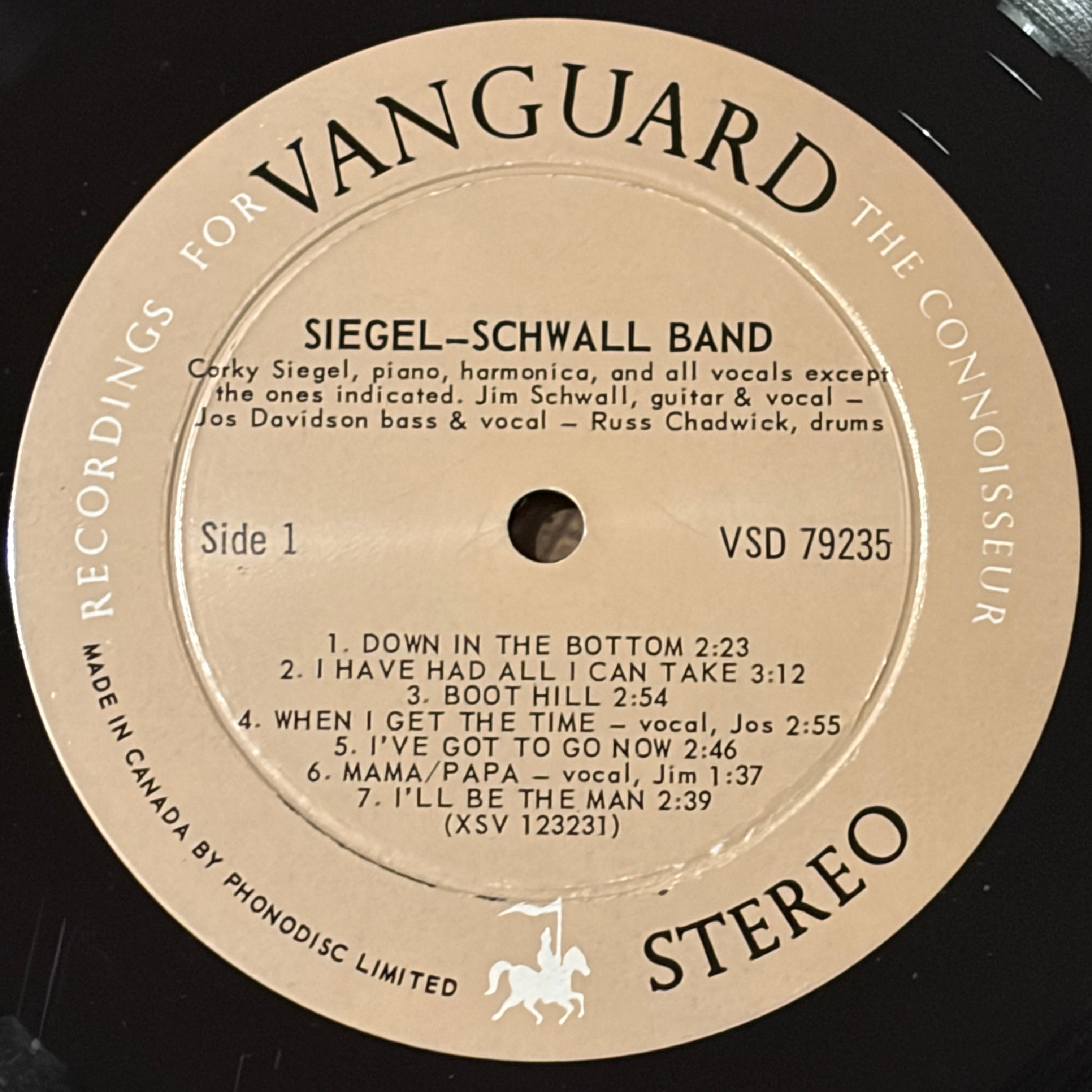 SIEGEL-SCHWALL BAND - S/T