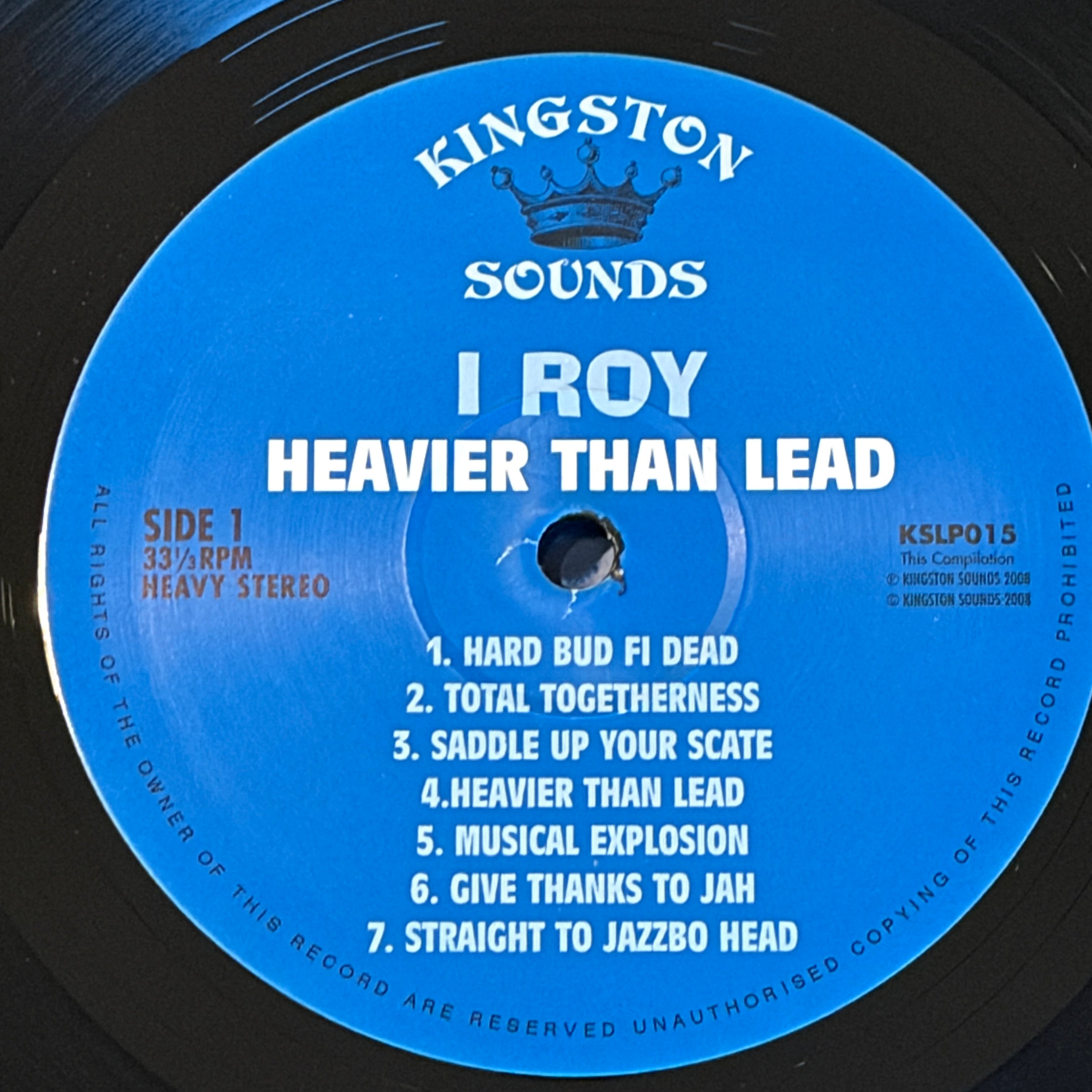 I ROY - HEAVIER THAN LEAD
