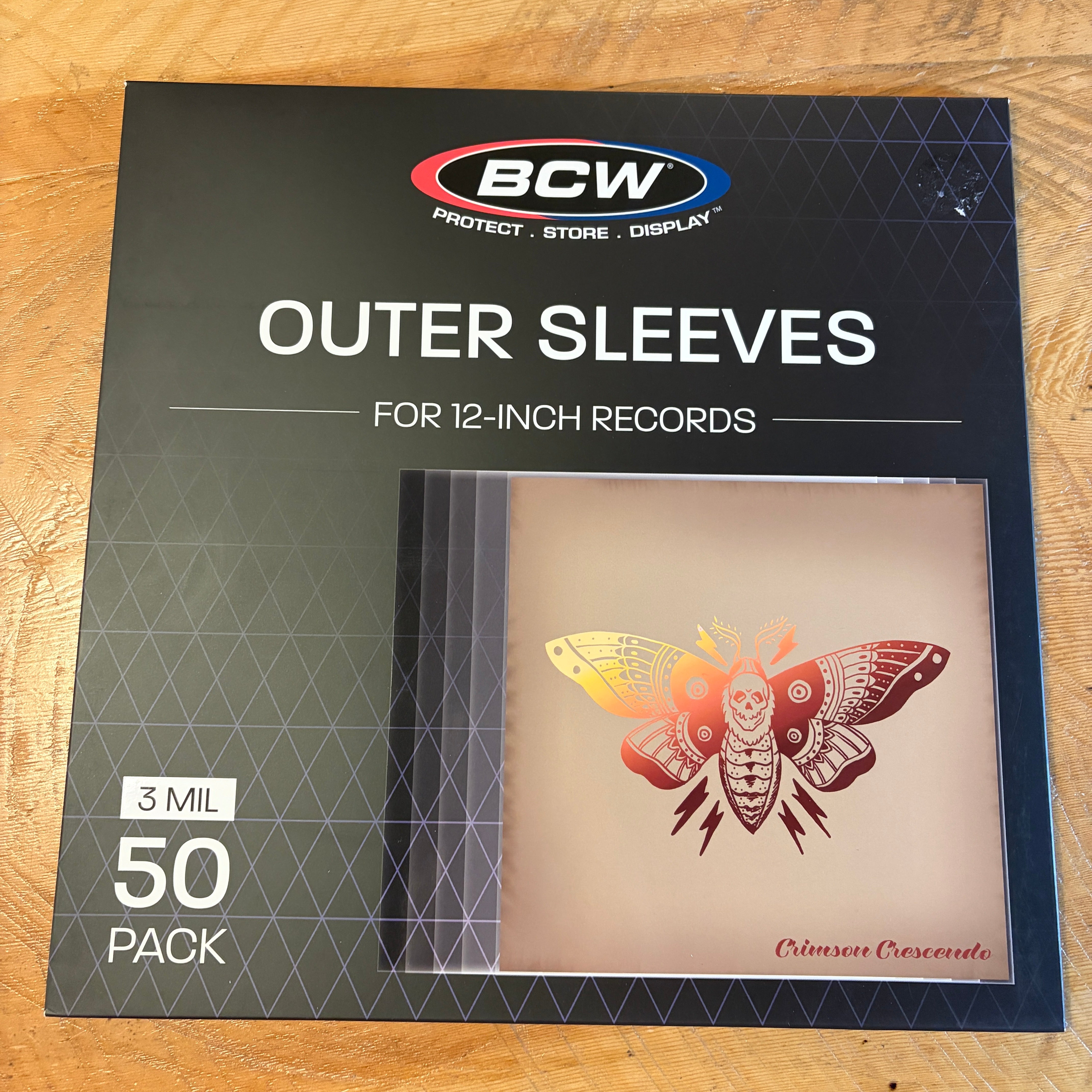 OUTER SLEEVES - FOR 12 INCH RECORDS - 50 PACK