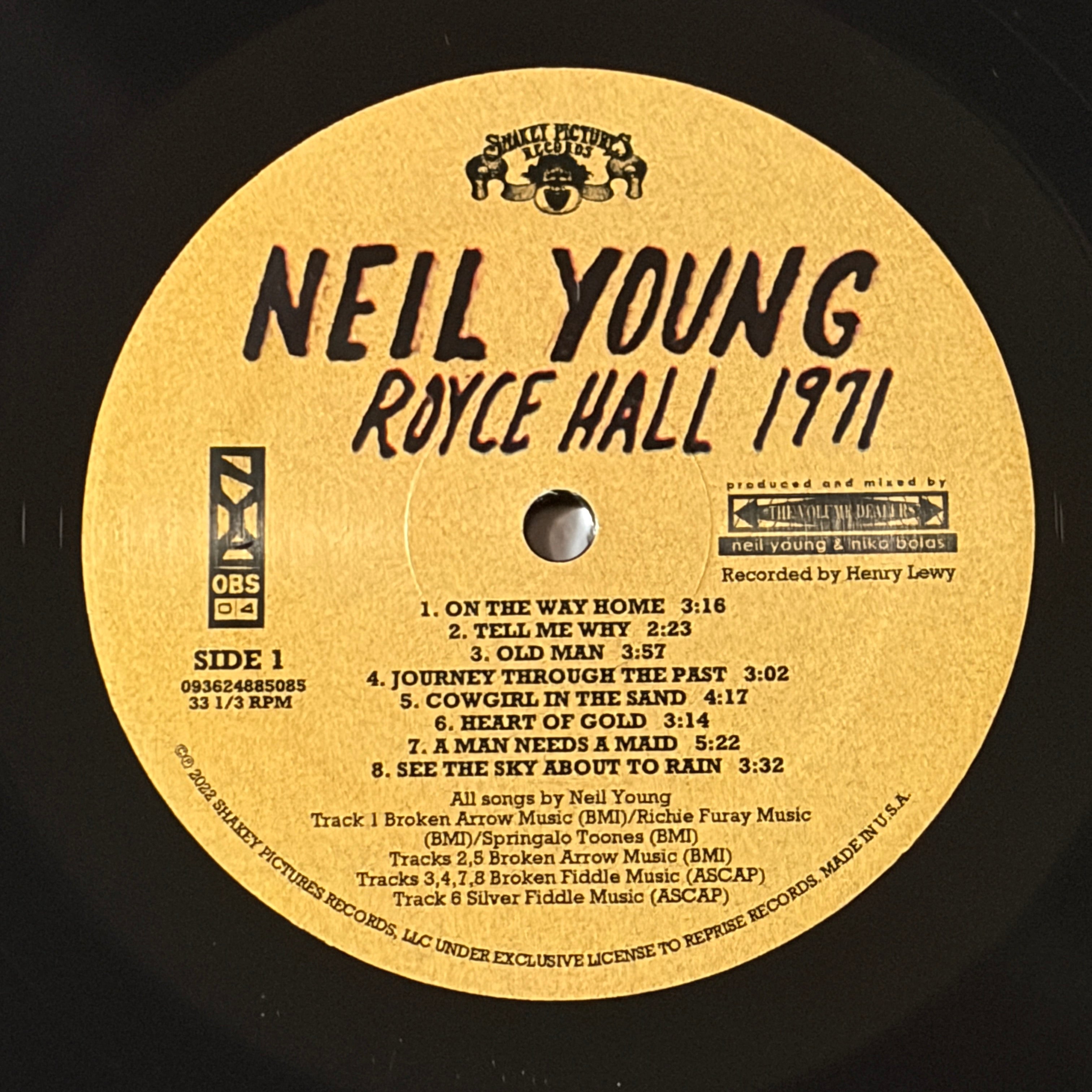 YOUNG, NEIL - ROYCE HALL 1971