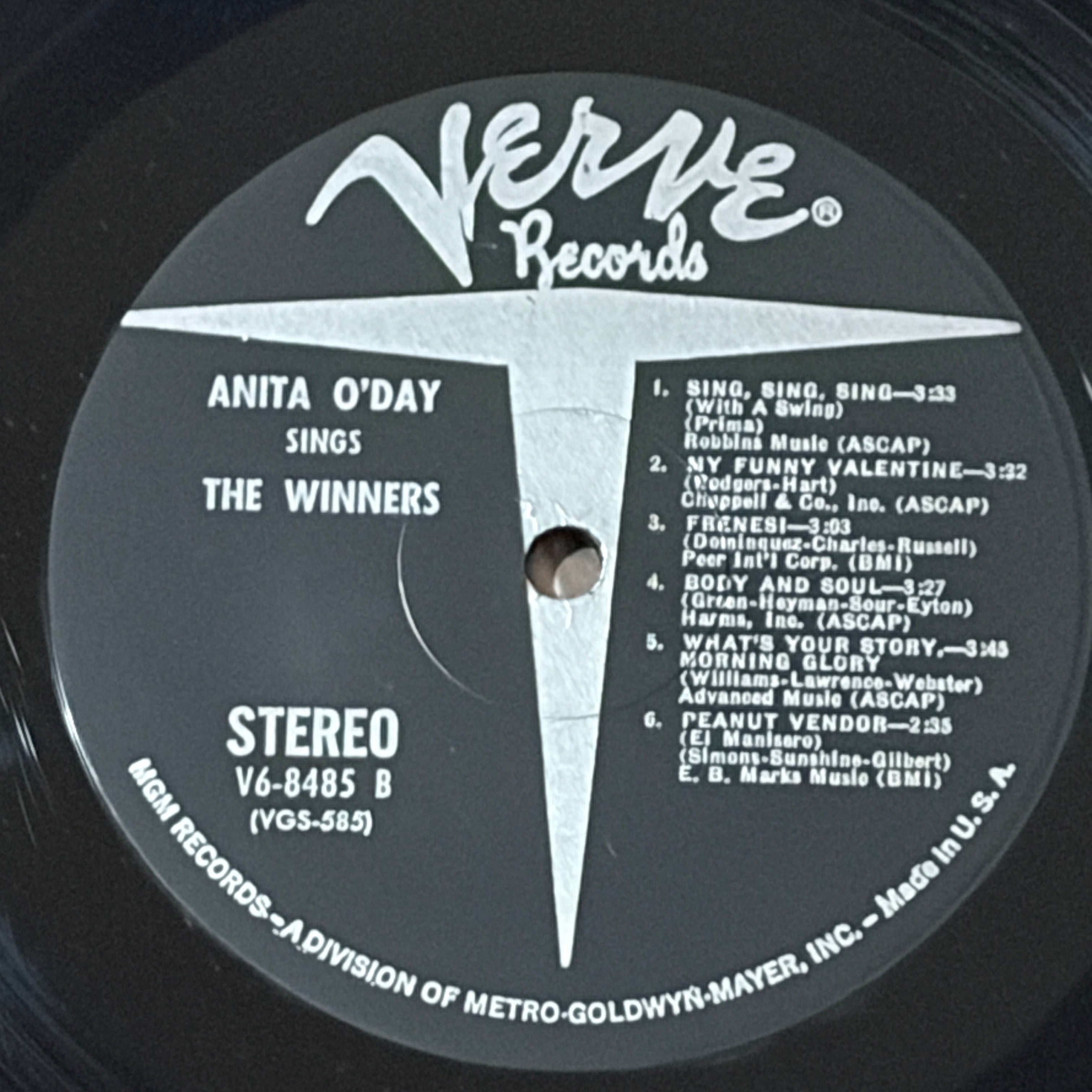 O'DAY, ANITA - SINGS THE WINNERS