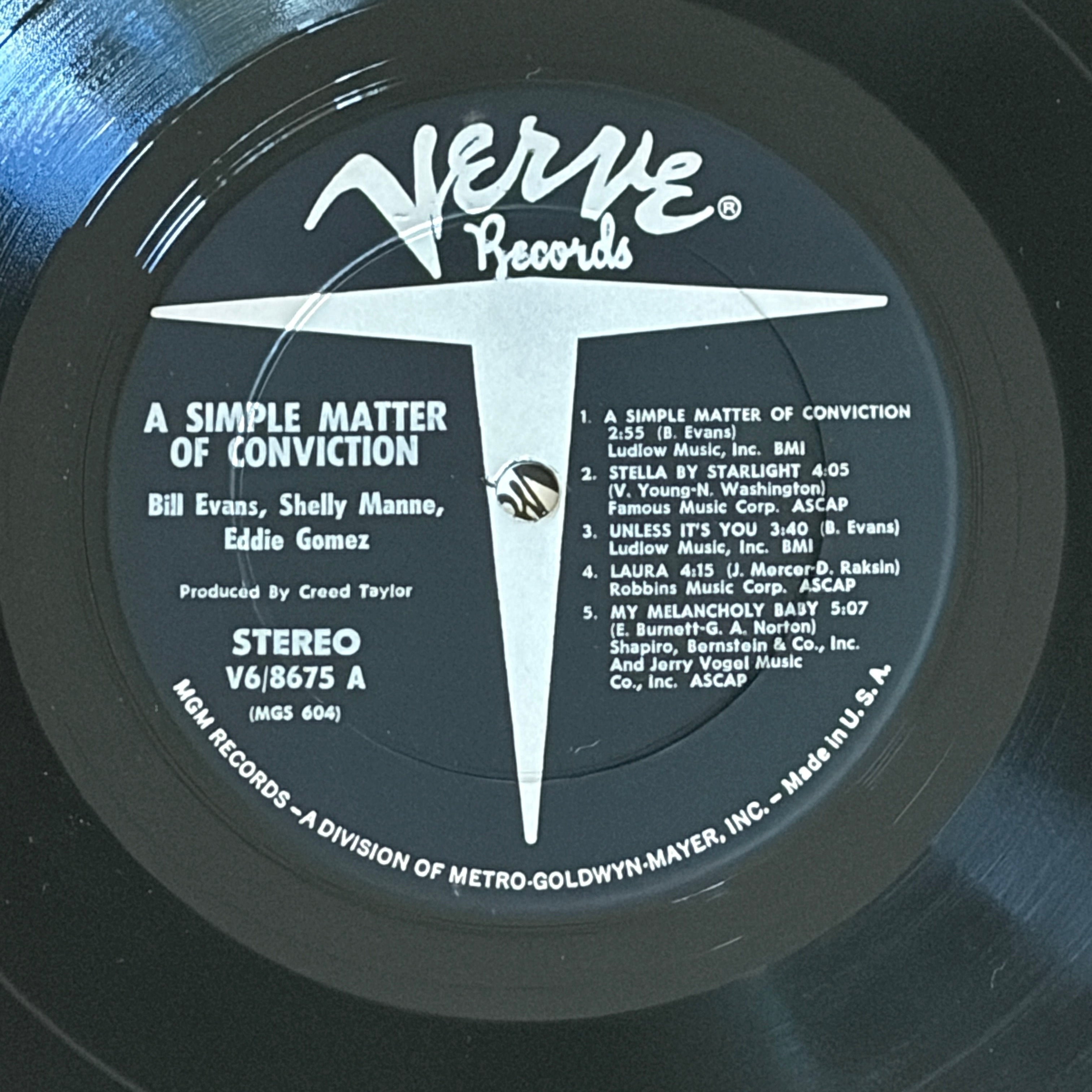 EVANS, BILL + SHELLY MANNE + EDDIE GOMEZ - A SIMPLE MATTER OF CONVICTION