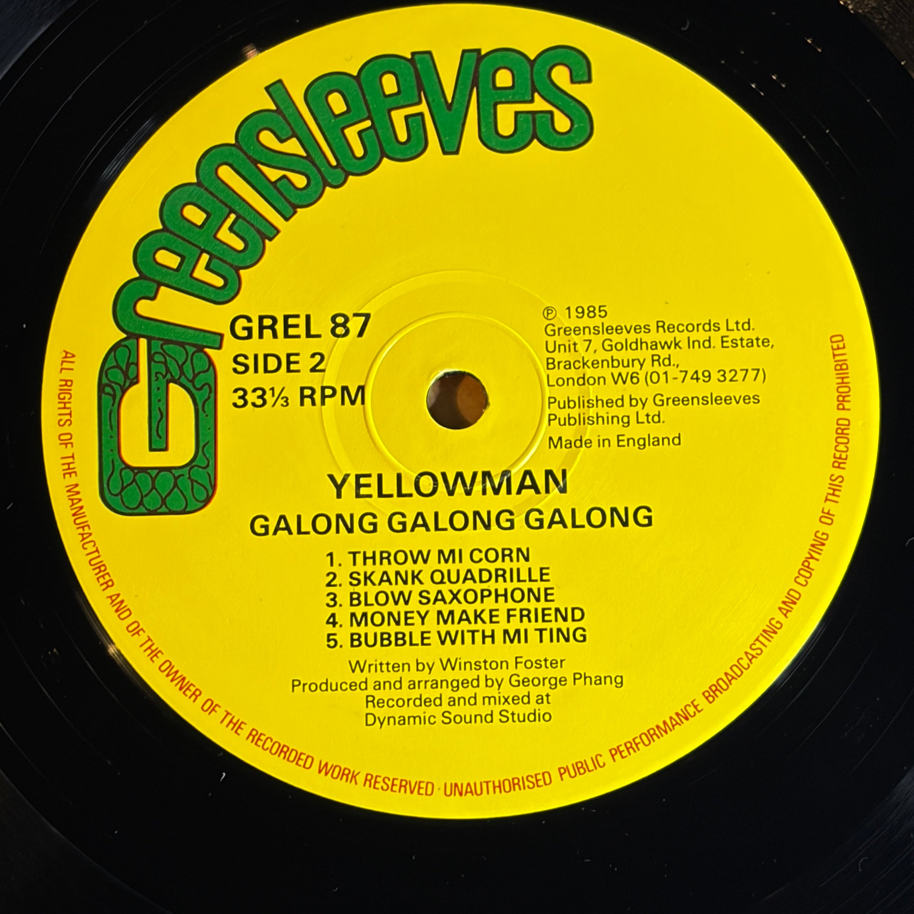 YELLOWMAN - GALONG GALONG GALONG