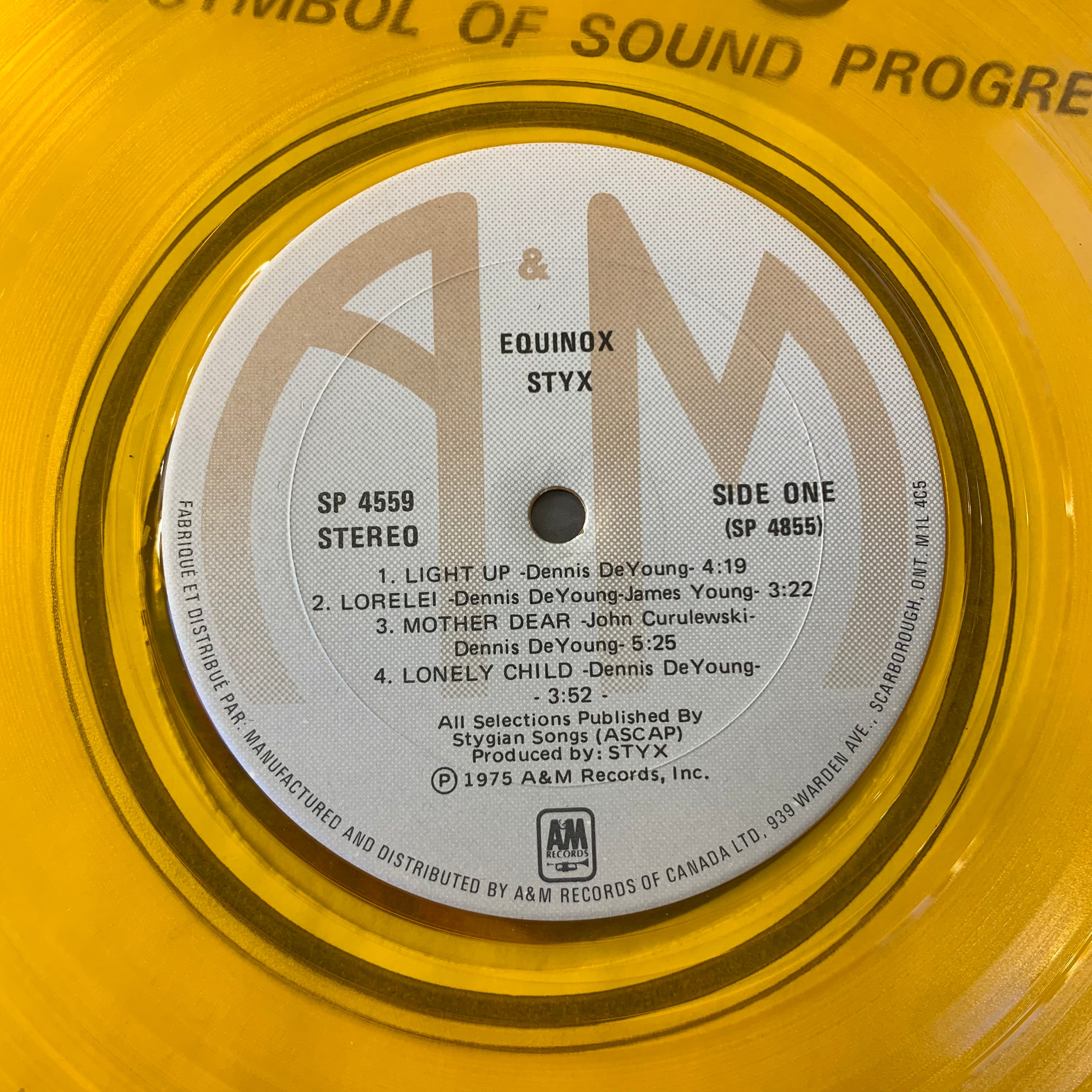 STYX - EQUINOX - YELLOW VINYL