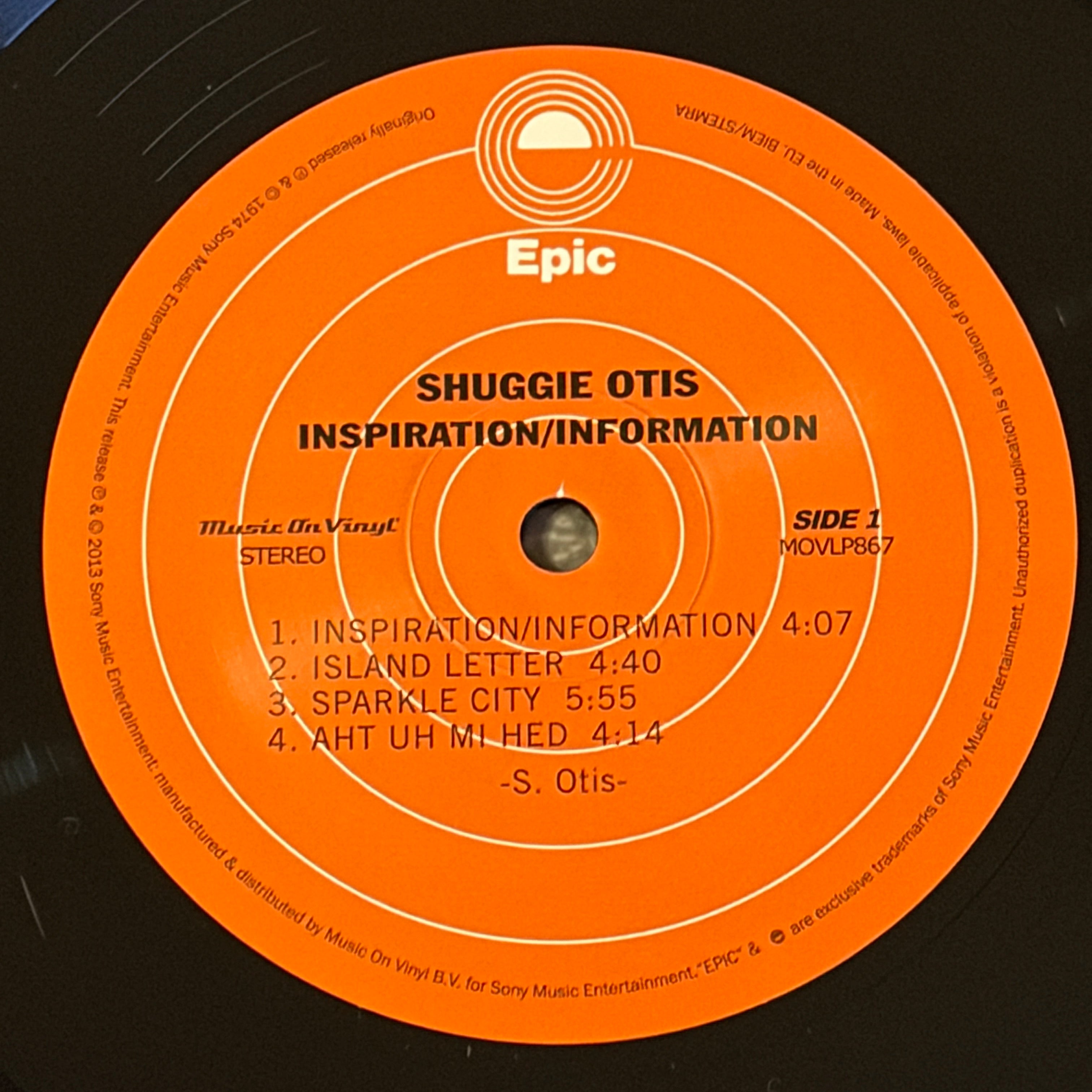 OTIS, SHUGGIE - INSPIRATION INFORMATION