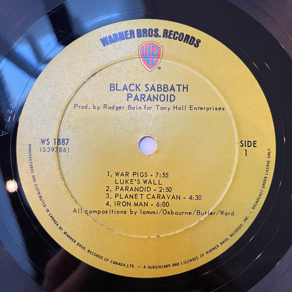BLACK SABBATH - PARANOID - 1971