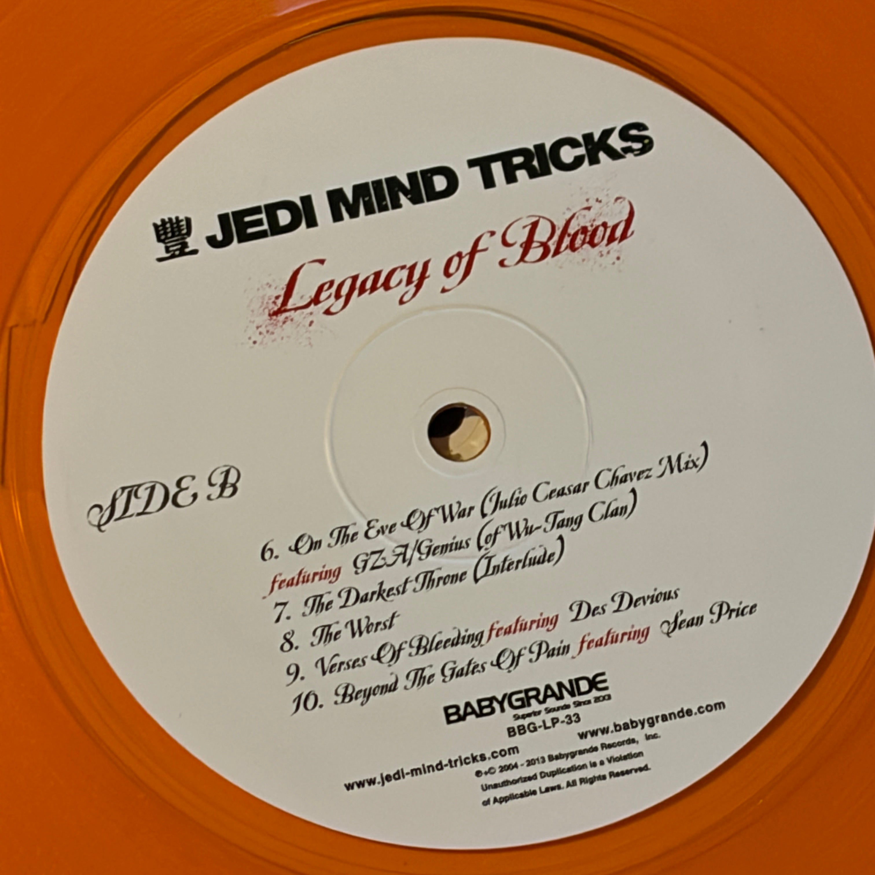 JEDI MIND TRICKS - LEGACY OF BLOOD (COLOURED VINYL)