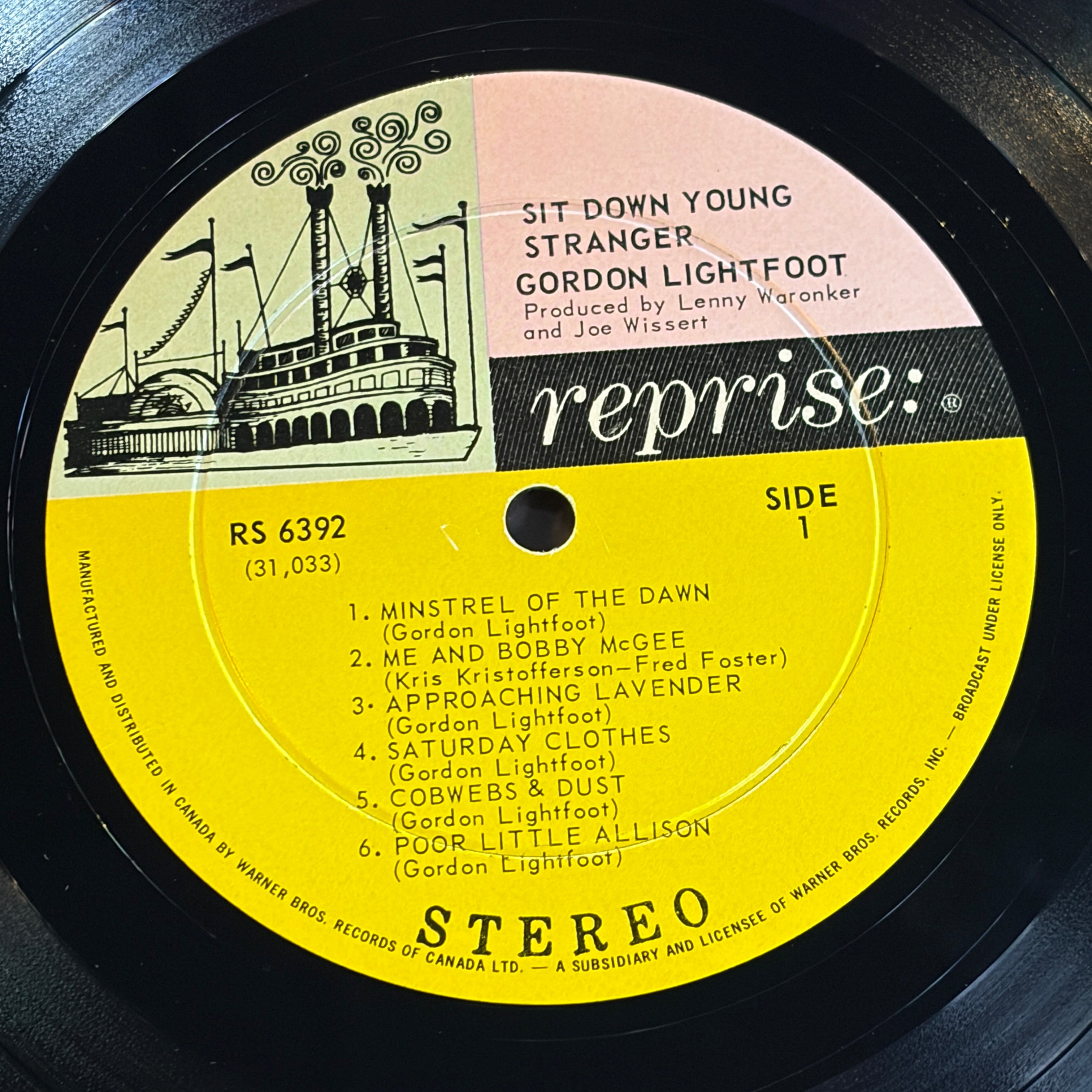 LIGHTFOOT, GORDON - SIT DOWN YOUNG STRANGER