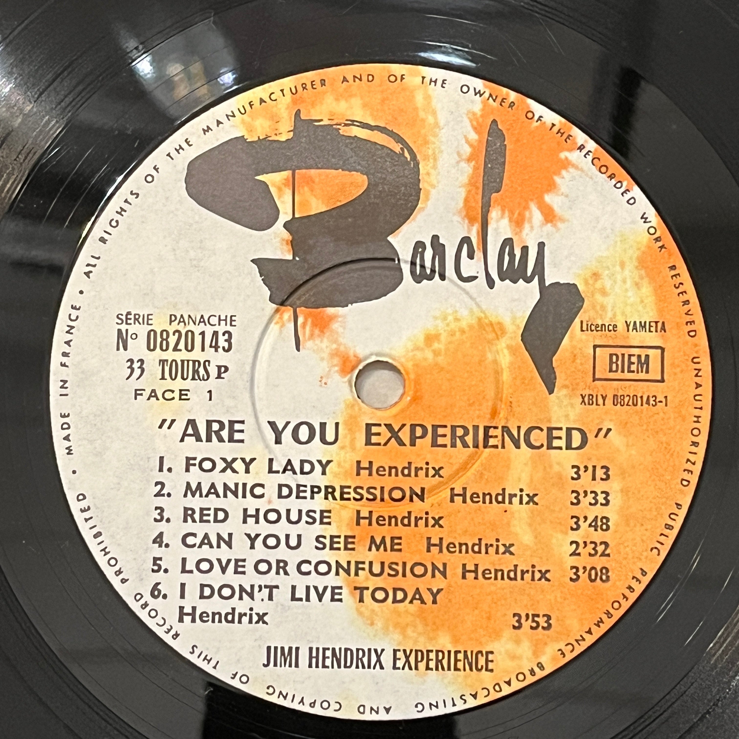 HENDRIX, JIMI - ARE YOU EXPERIENCED? - 1967 France MONO