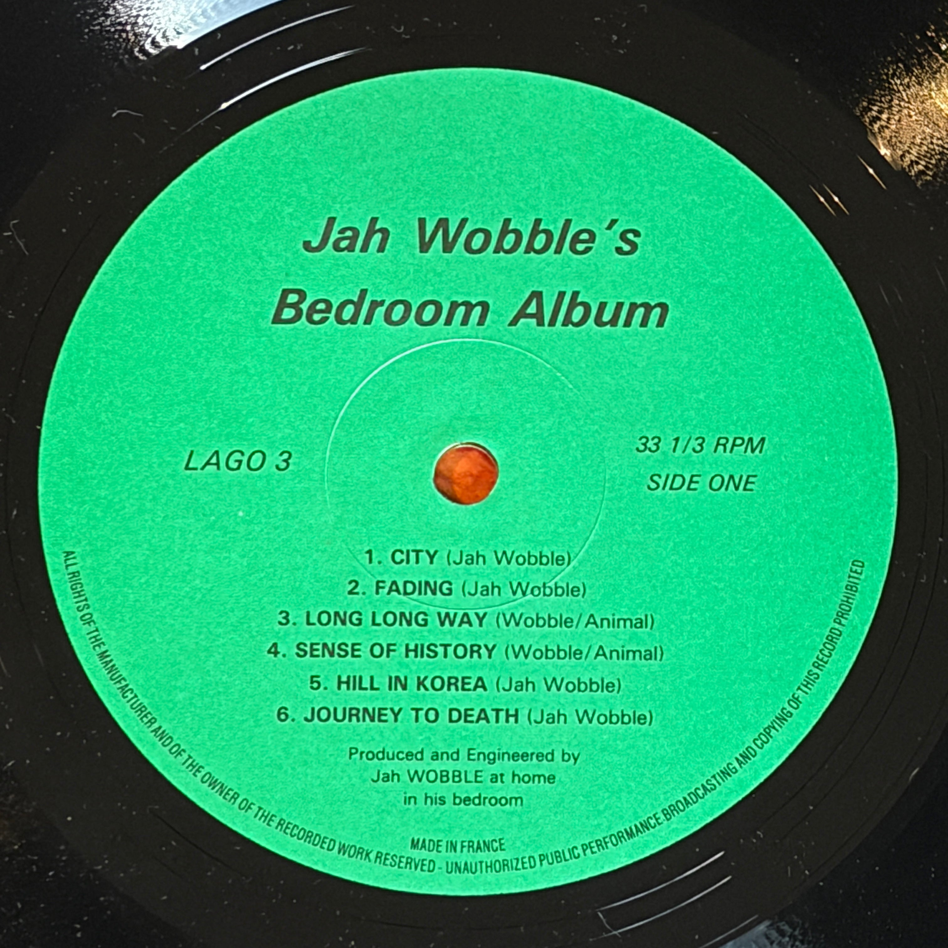 JAH WOBBLE - JAH WOBBLE'S BEDROOM ALBUM