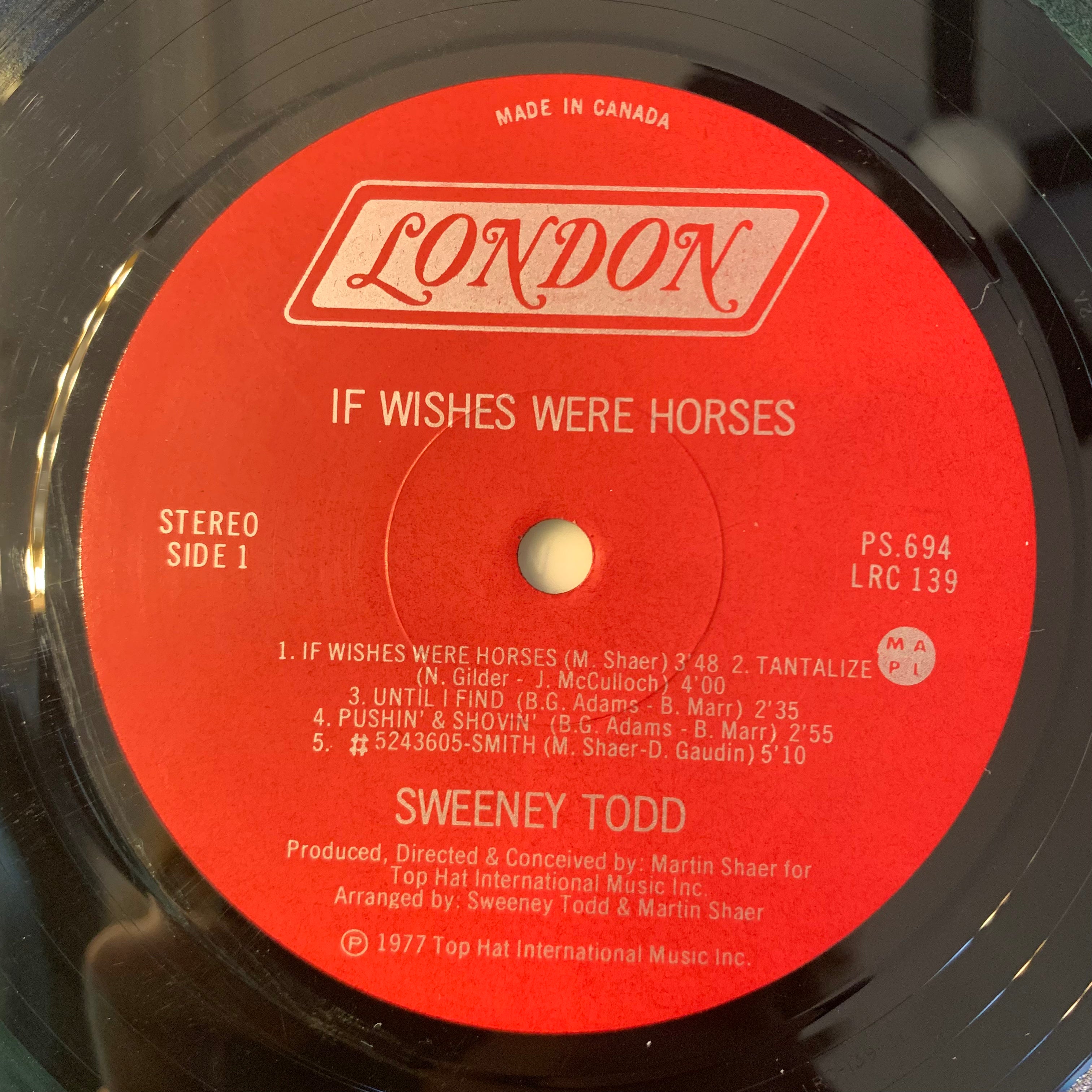 SWEENEY TODD - IF WISHES WERE HORSES
