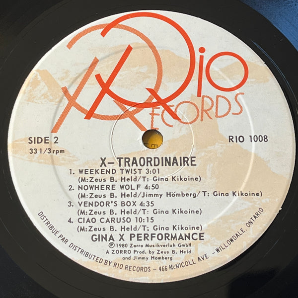 GINA X PERFORMANCE - X-TRAORDINAIRE - 1980