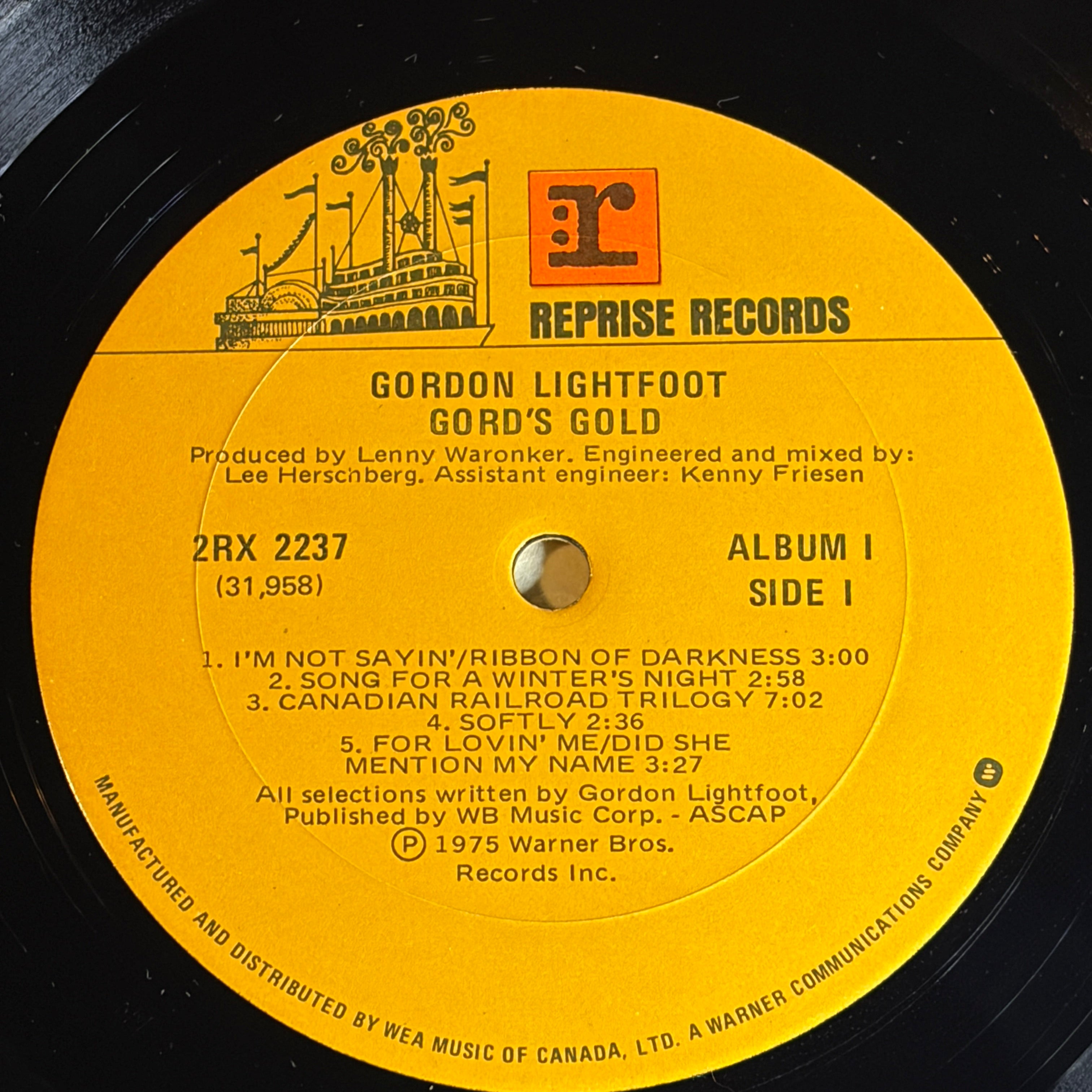 LIGHTFOOT, GORDON - GORD'S GOLD