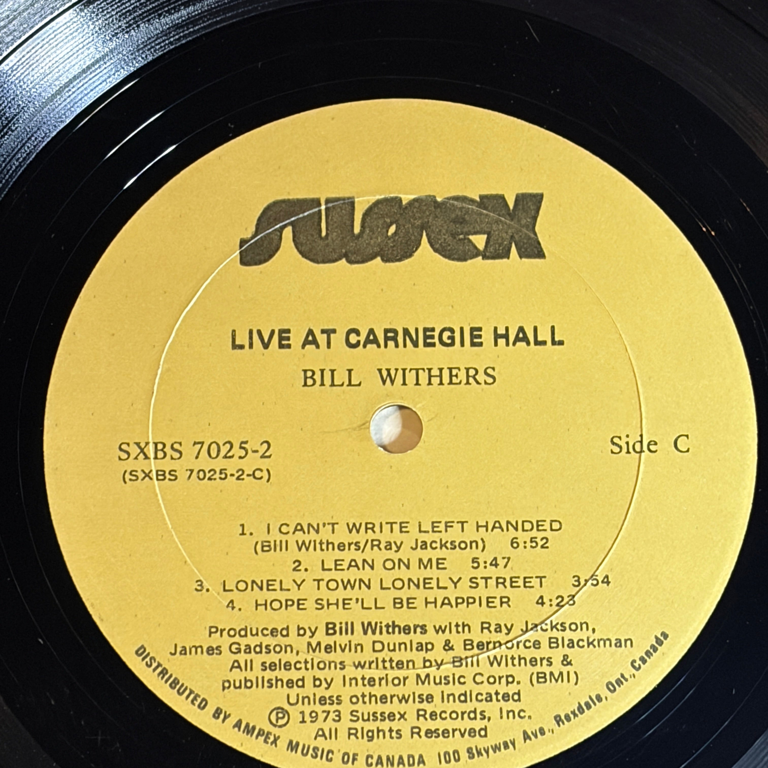 WITHERS, BILL - LIVE AT CARNEGIE HALL