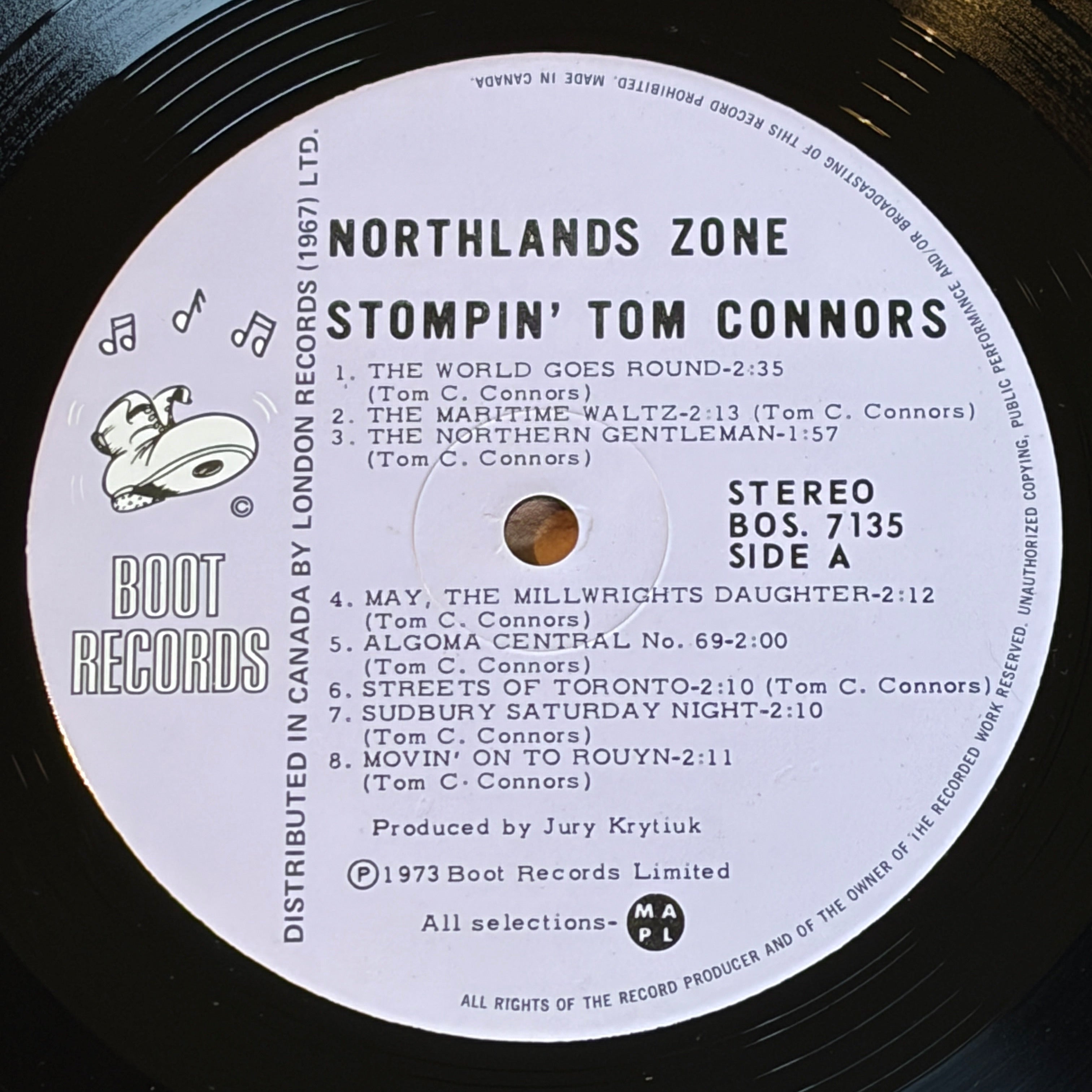 STOMPIN' TOM CONNORS - NORTHLANDS ZONE