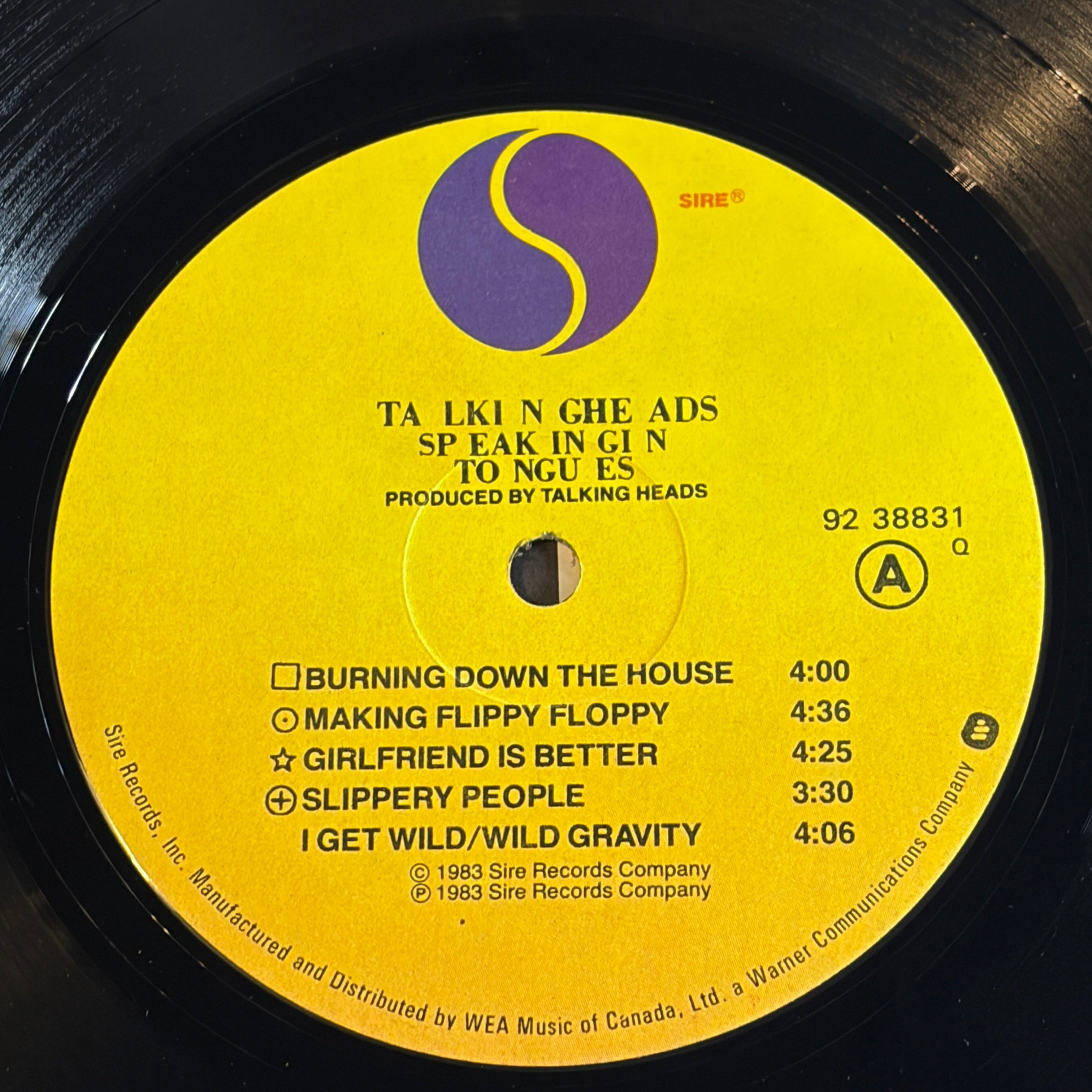 TALKING HEADS - SPEAKING IN TONGUES