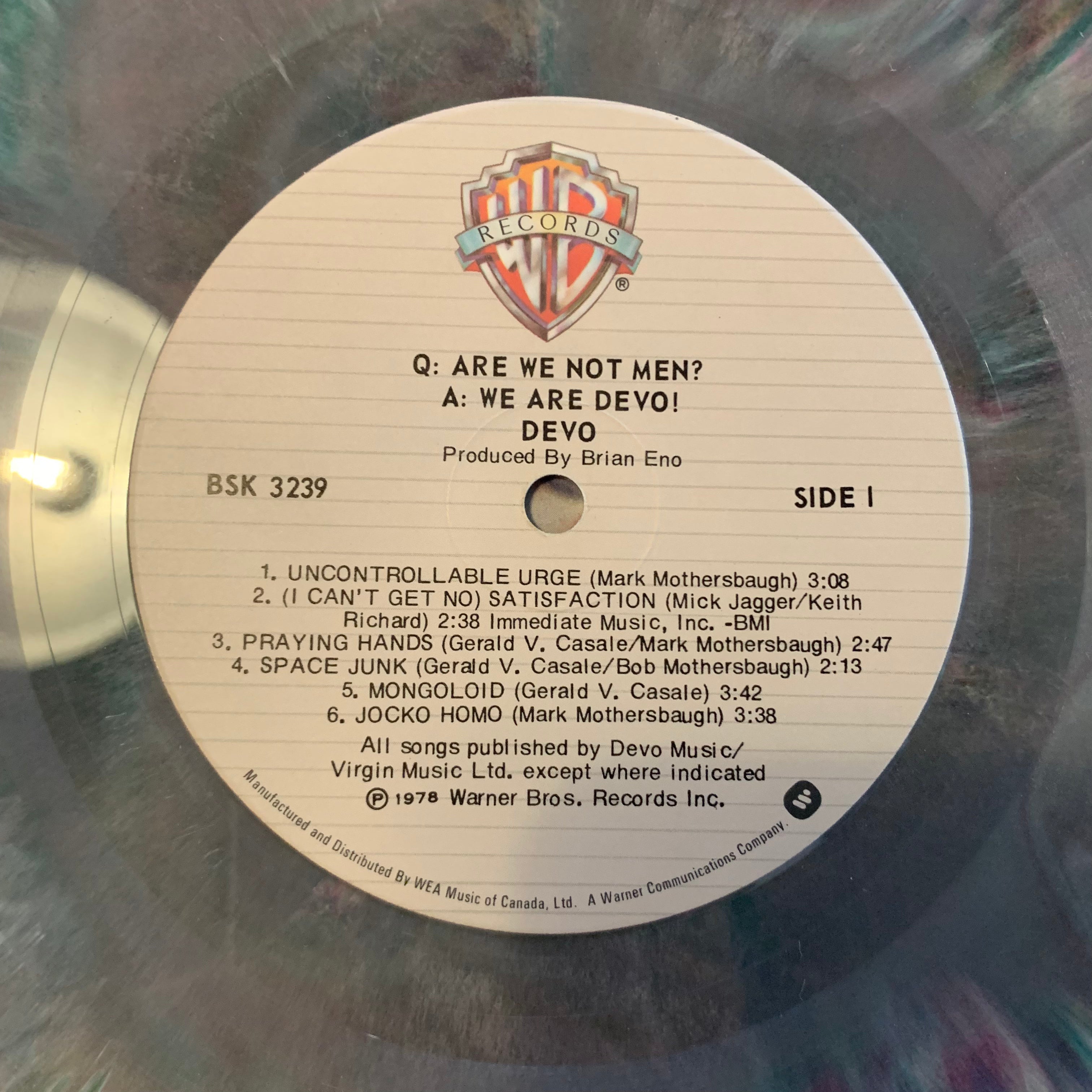 DEVO - ARE WE NOT MEN? (MARBLED VINYL)