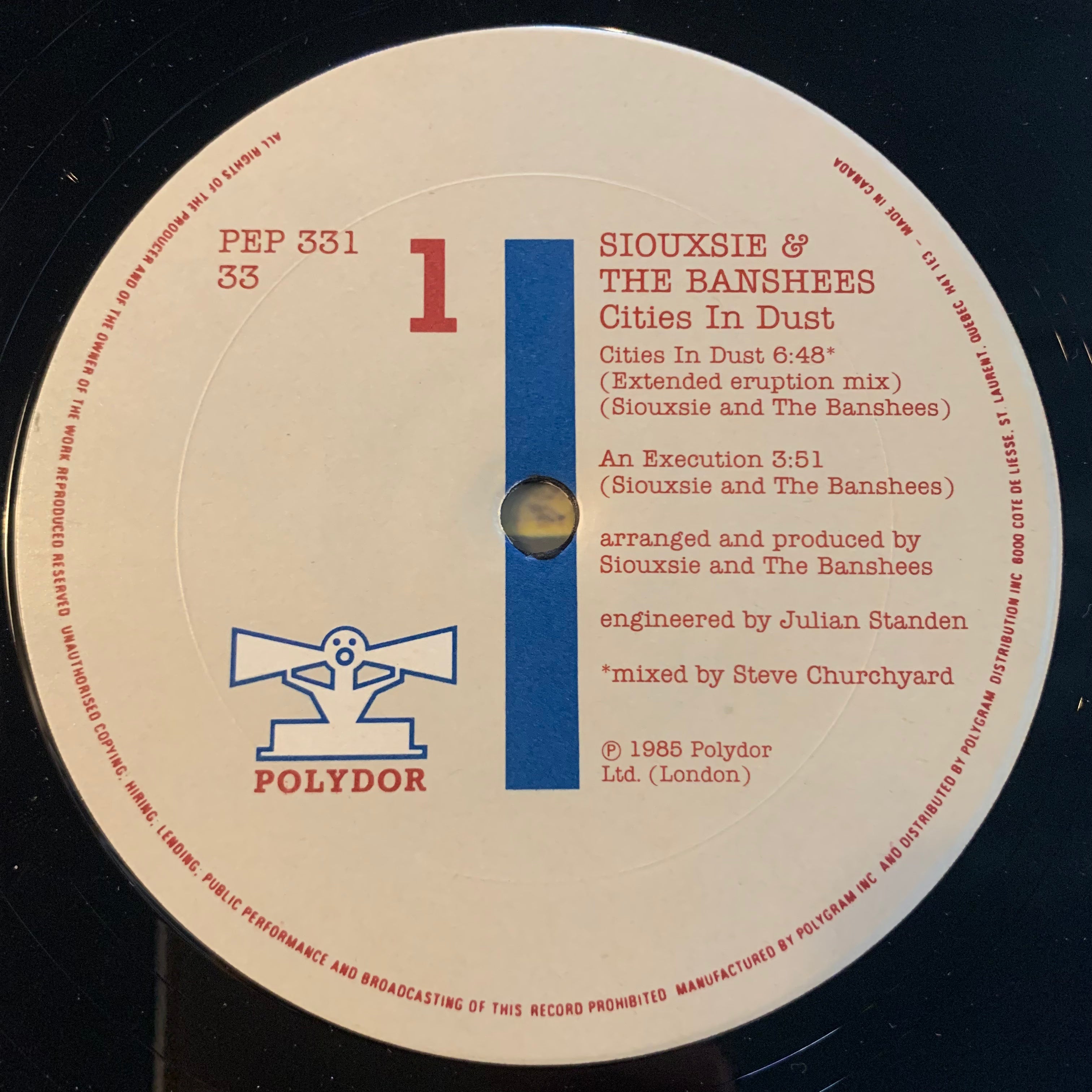 SIOUXSIE AND THE BANSHEES - CITIES IN DUST