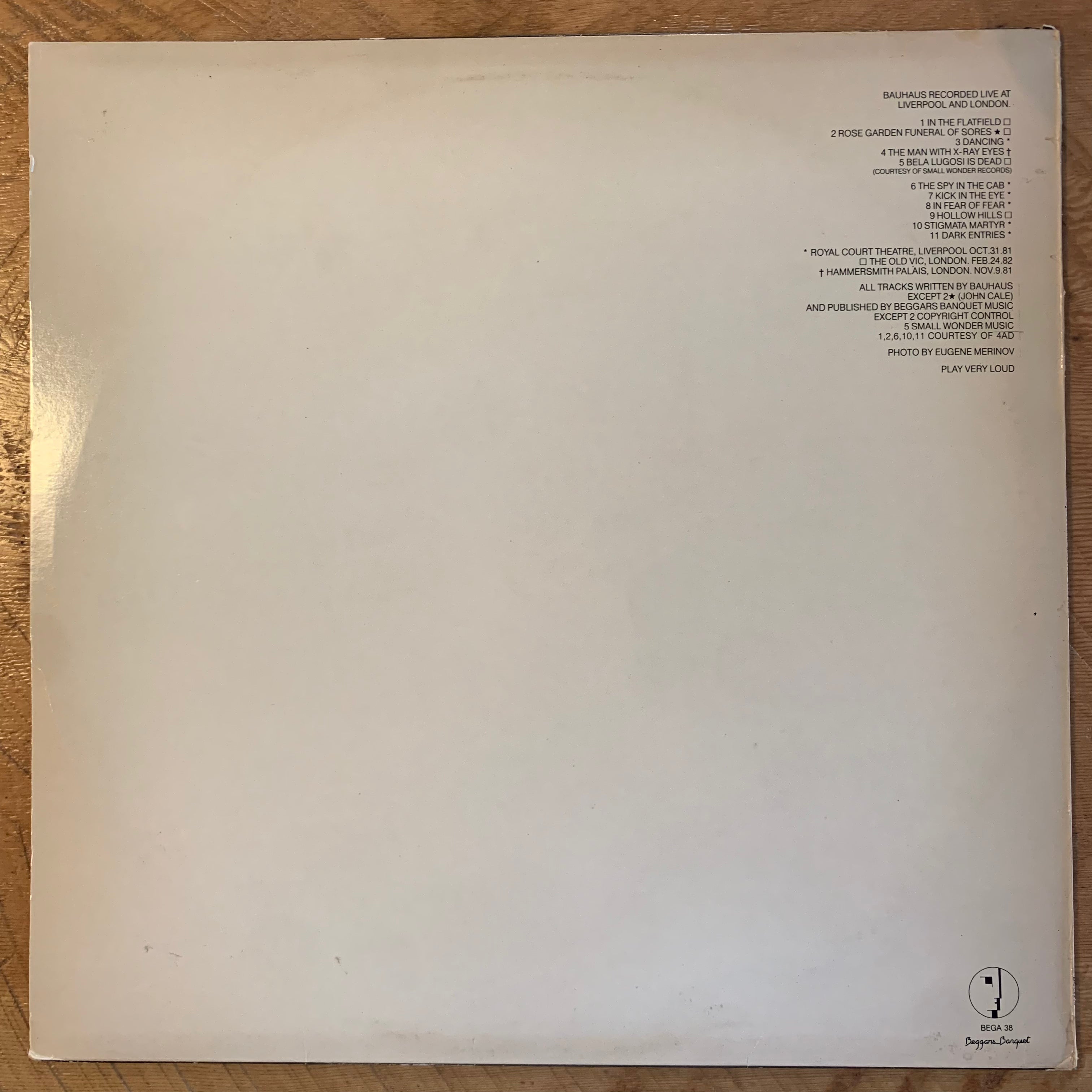 BAUHAUS - PRESS THE EJECT AND GIVE ME THE TAPE