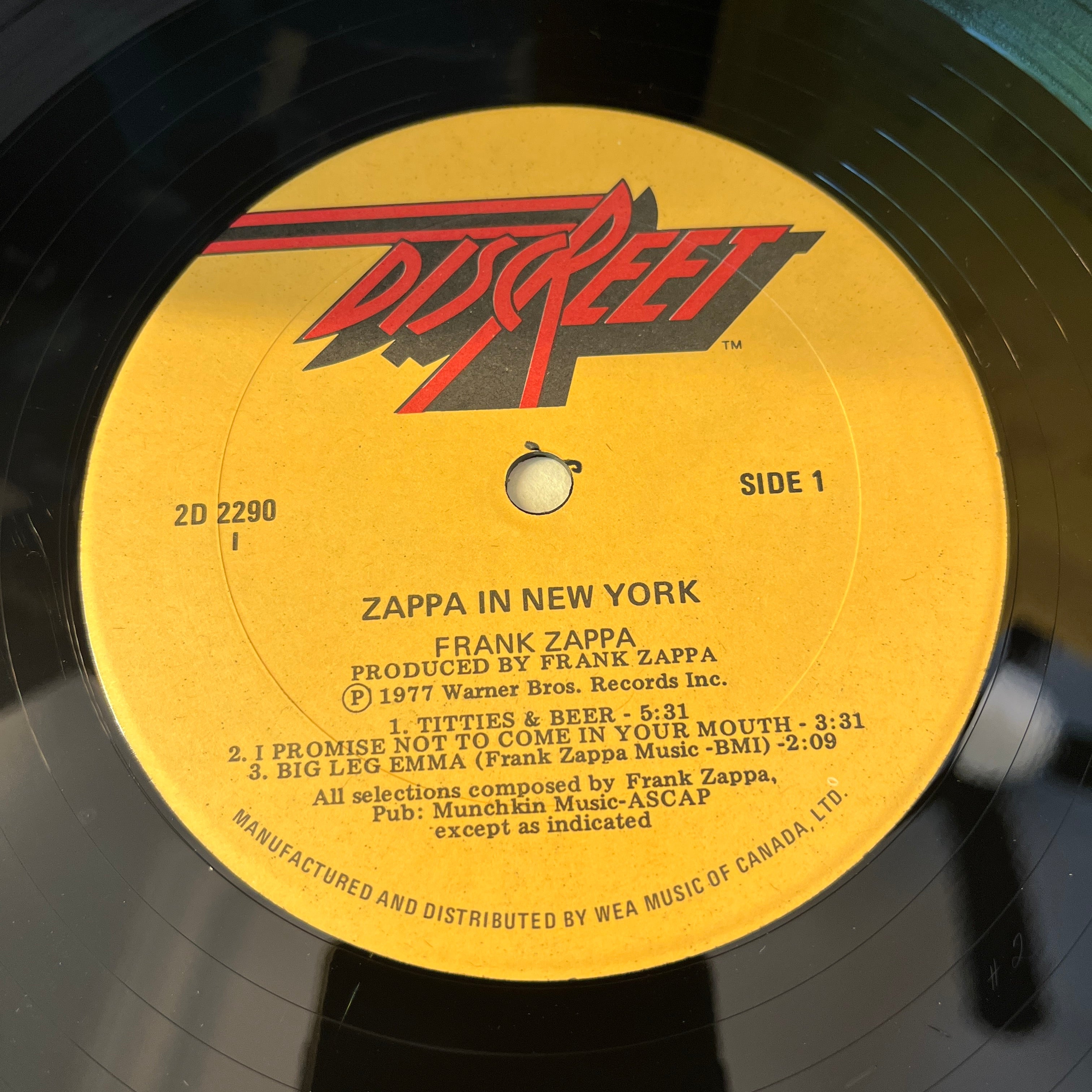 ZAPPA, FRANK - IN NEW YORK - reissue