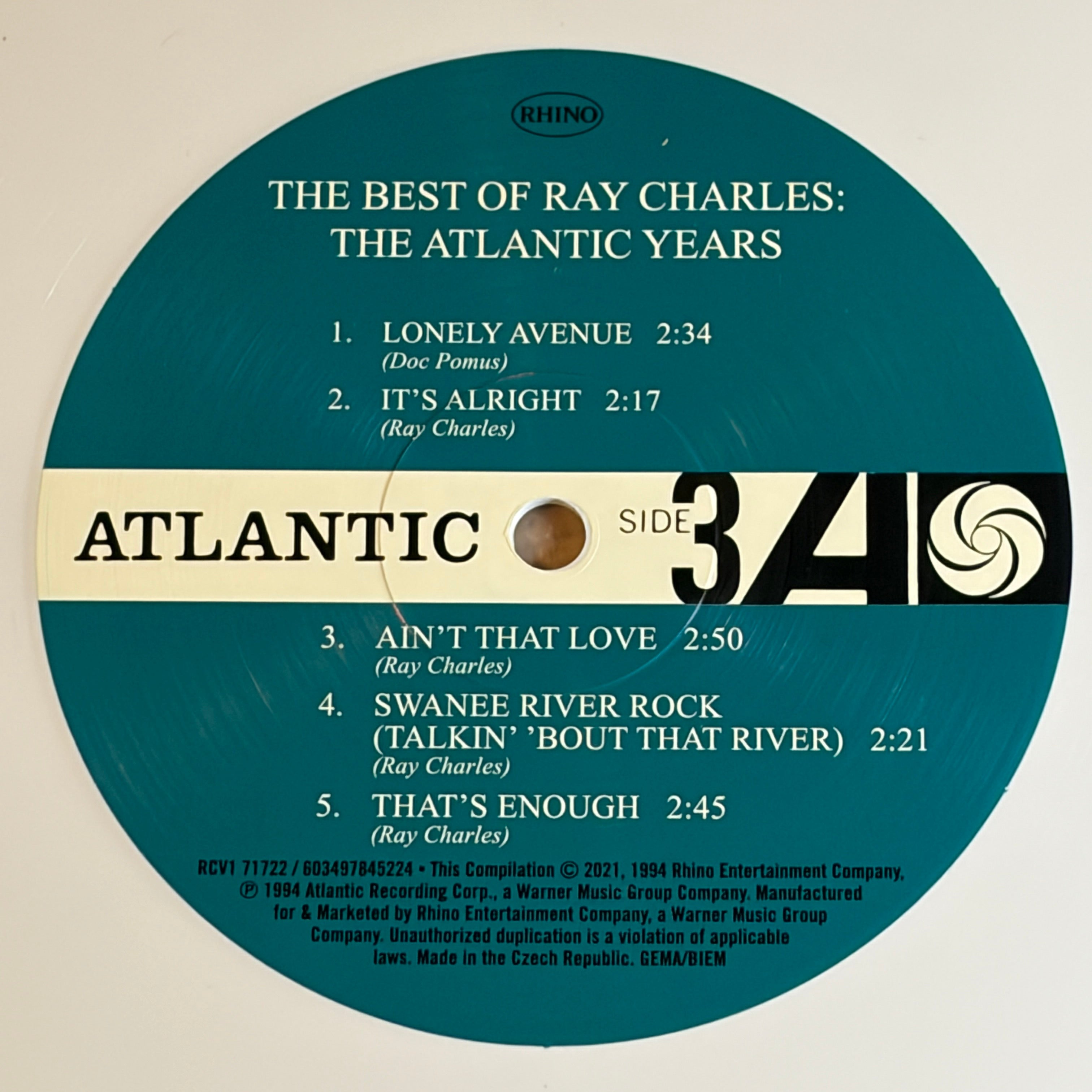 CHARLES, RAY - THE BEST OF RAY CHARLES: THE ATLANTIC YEARS (WHITE VINYL)