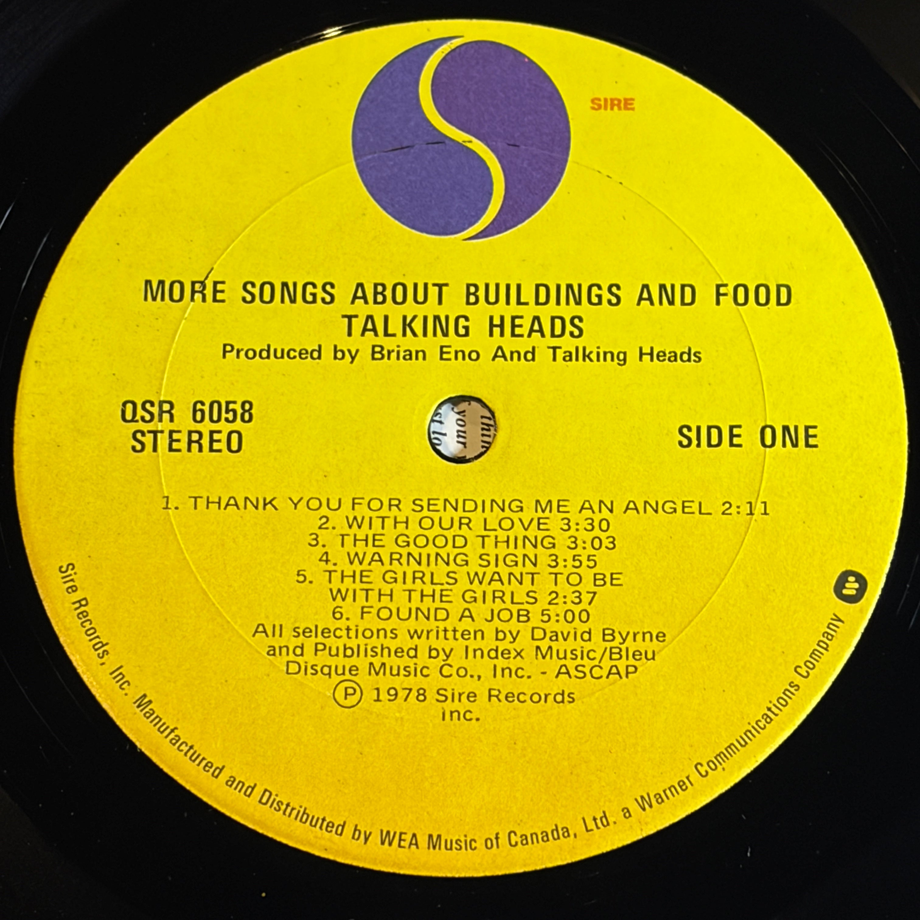 TALKING HEADS - MORE SONGS ABOUT BUILDINGS AND FOOD