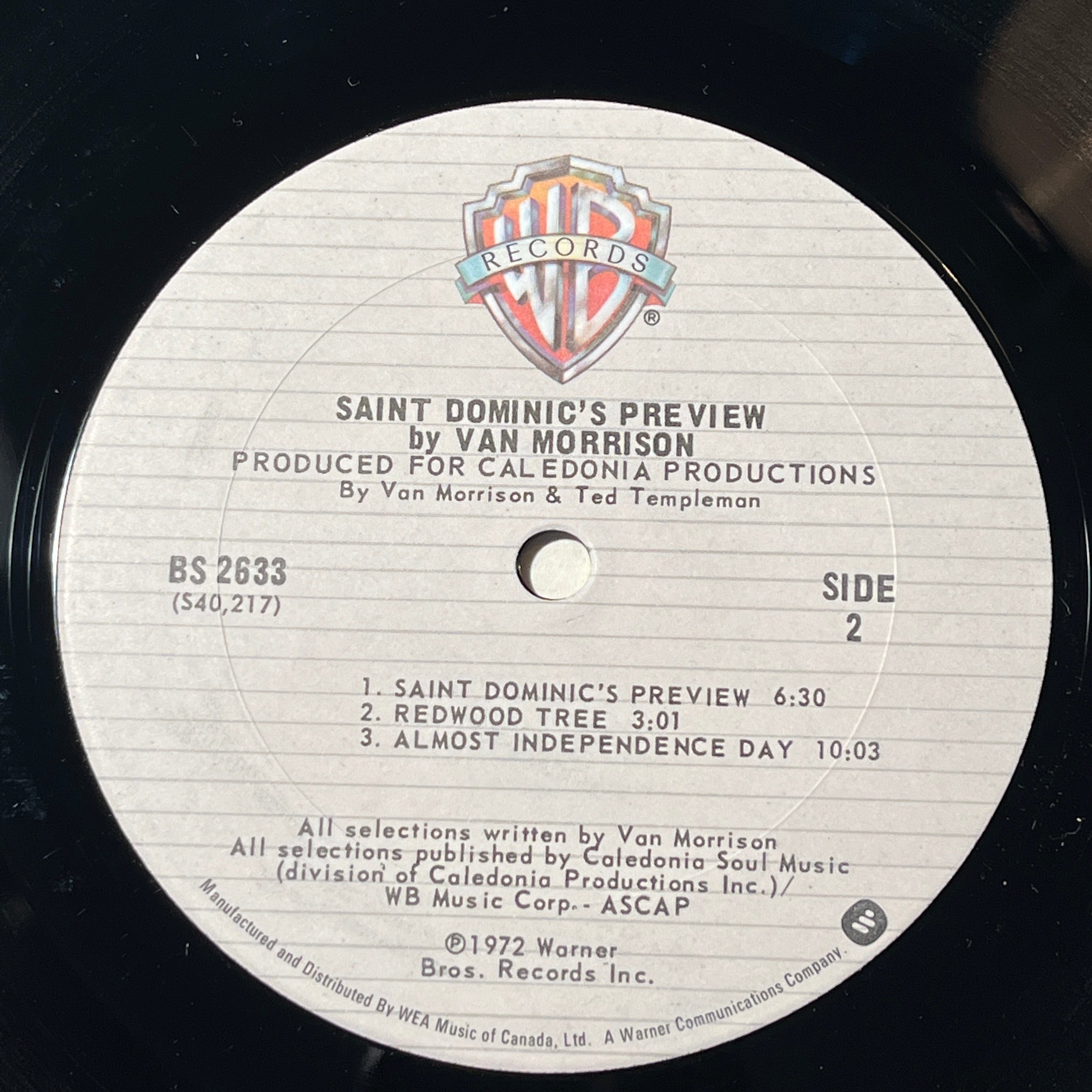 MORRISON, VAN - SAINT DOMENIC'S PREVIEW