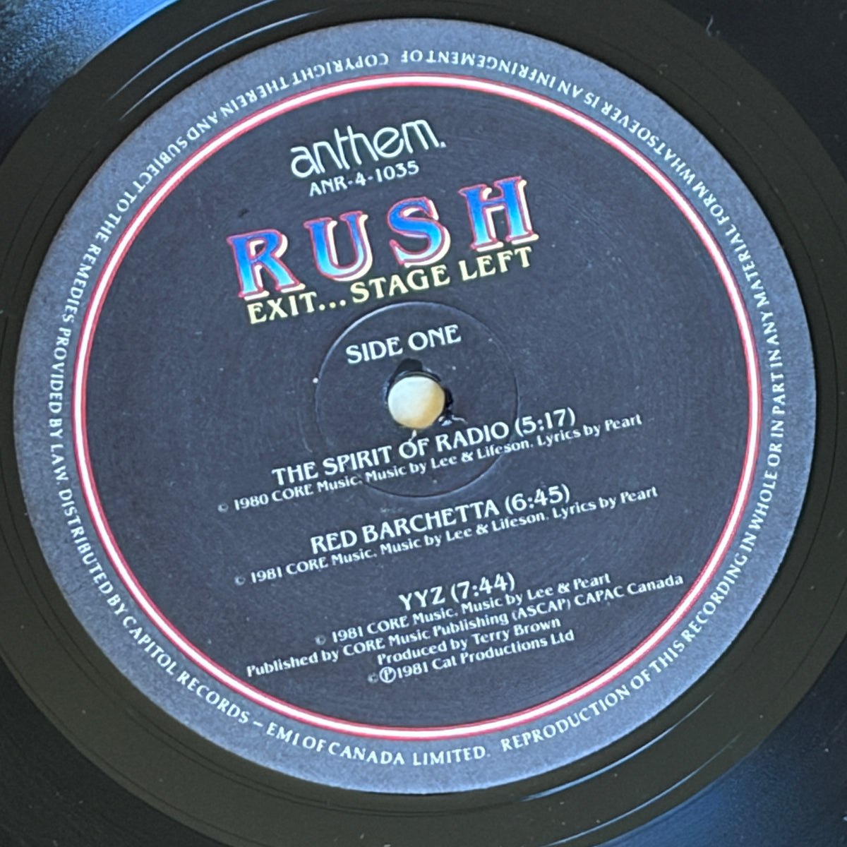 RUSH - EXIT STAGE LEFT