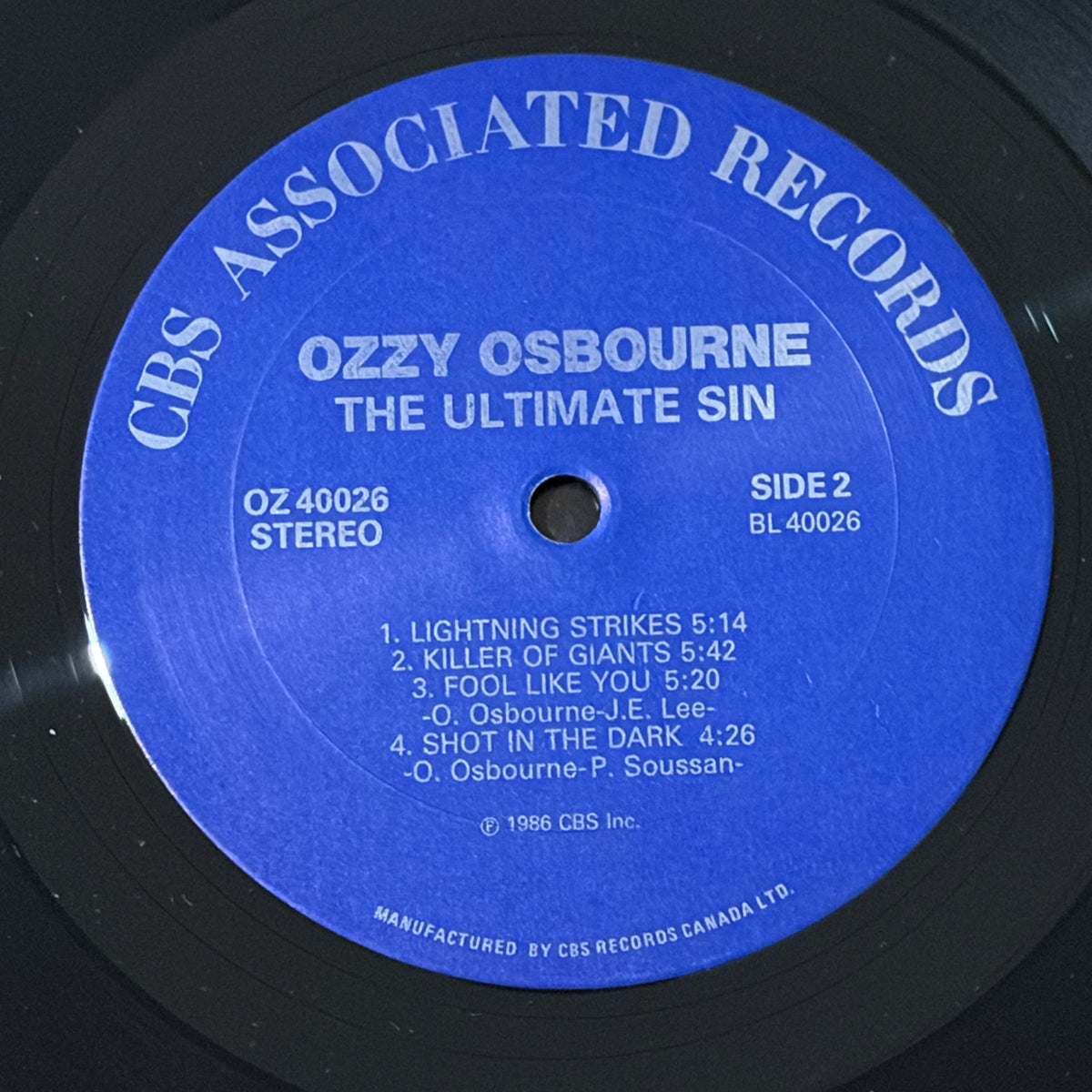 OSBOURNE, OZZY - THE ULTIMATE SIN
