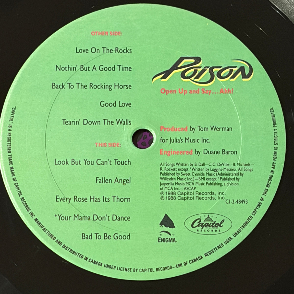 POISON - OPEN UP AND SAY...AHH!