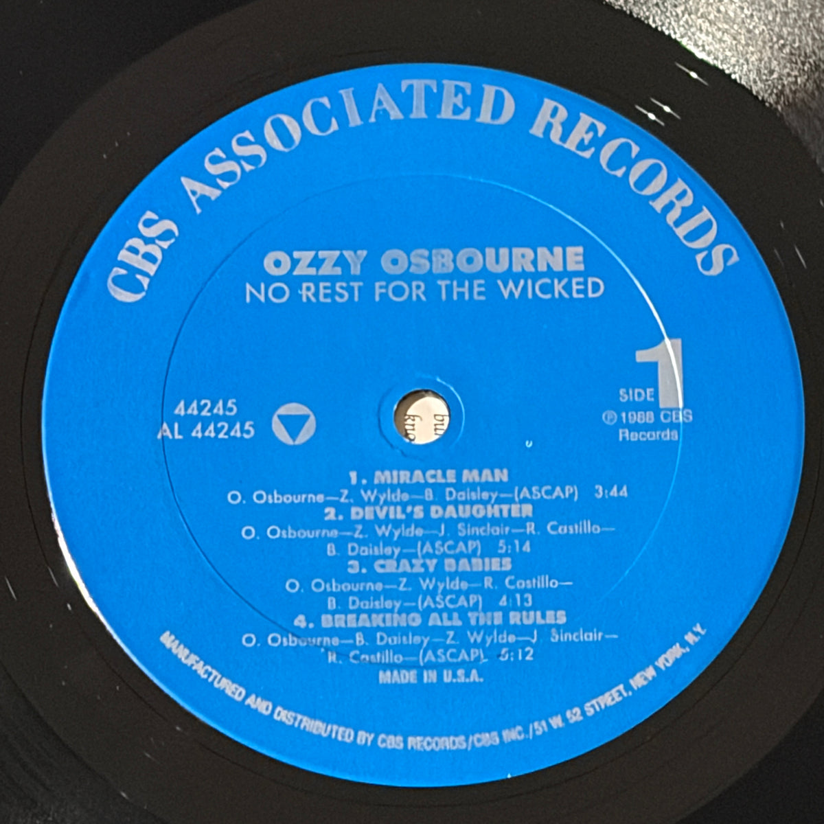 OSBOURNE, OZZY - NO REST FOR THE WICKED