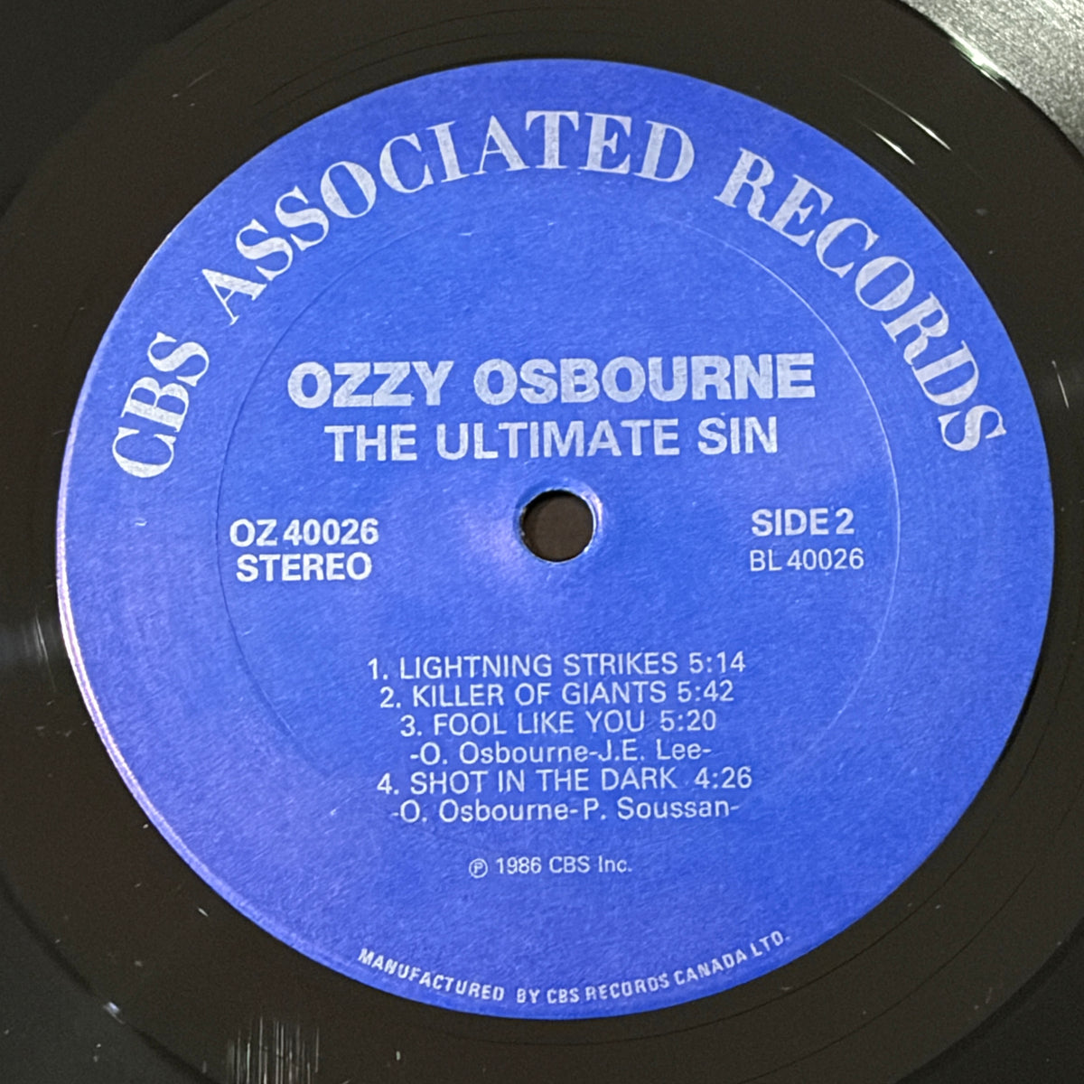 OSBOURNE, OZZY - THE ULTIMATE SIN