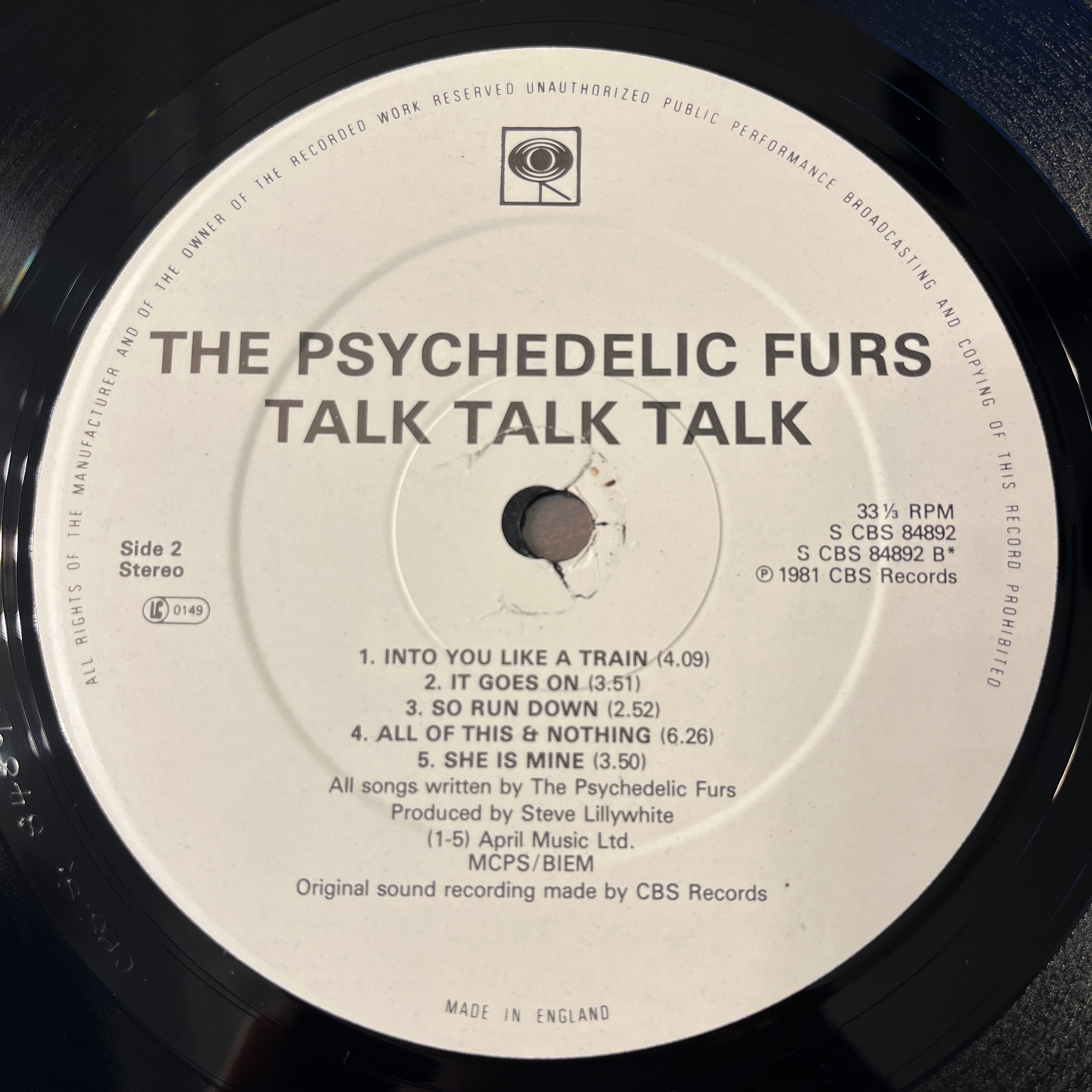 PSYCHEDELIC FURS - TALK TALK TALK