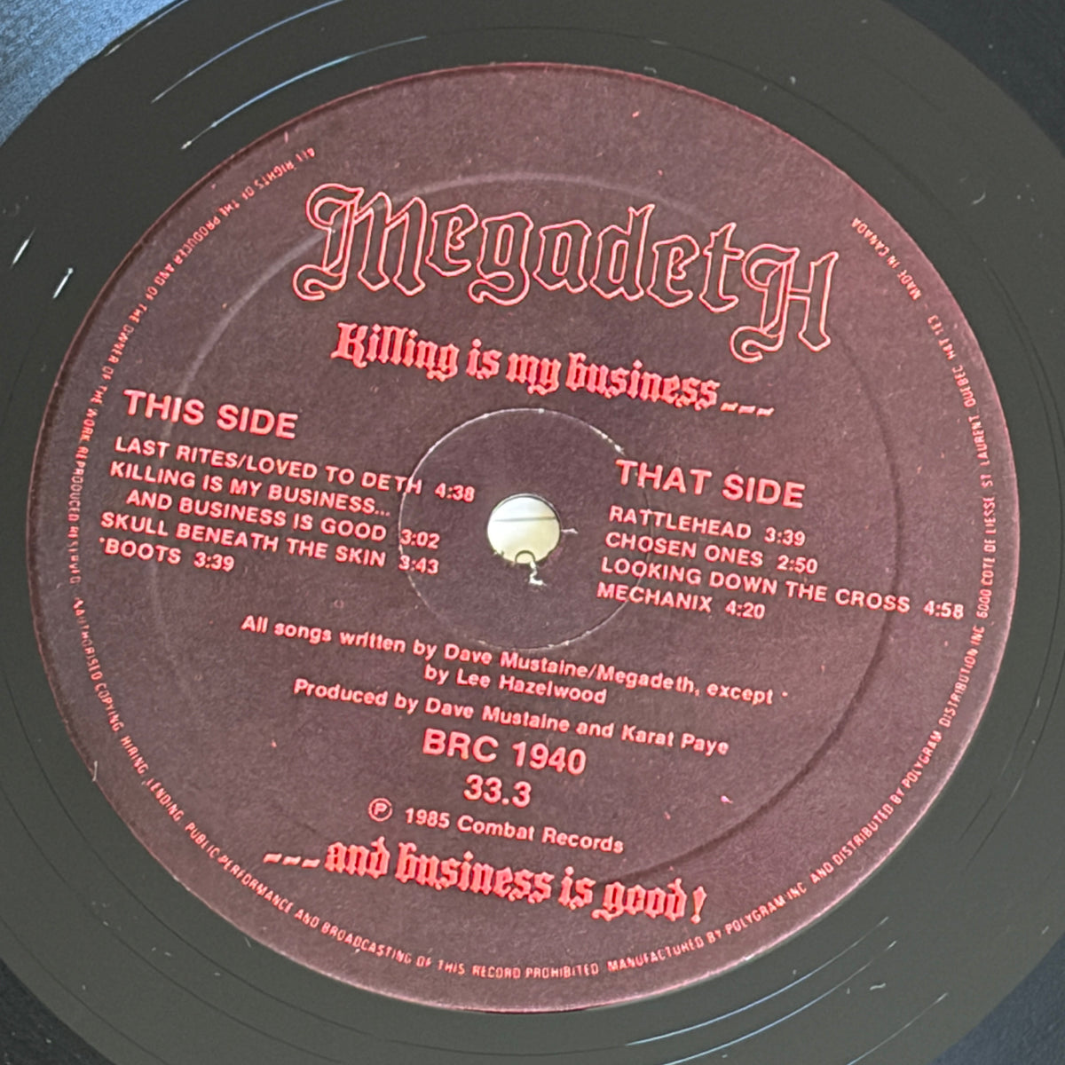 MEGADETH - KILLING IS MY BUSINESS...AND BUSINESS IS GOOD!