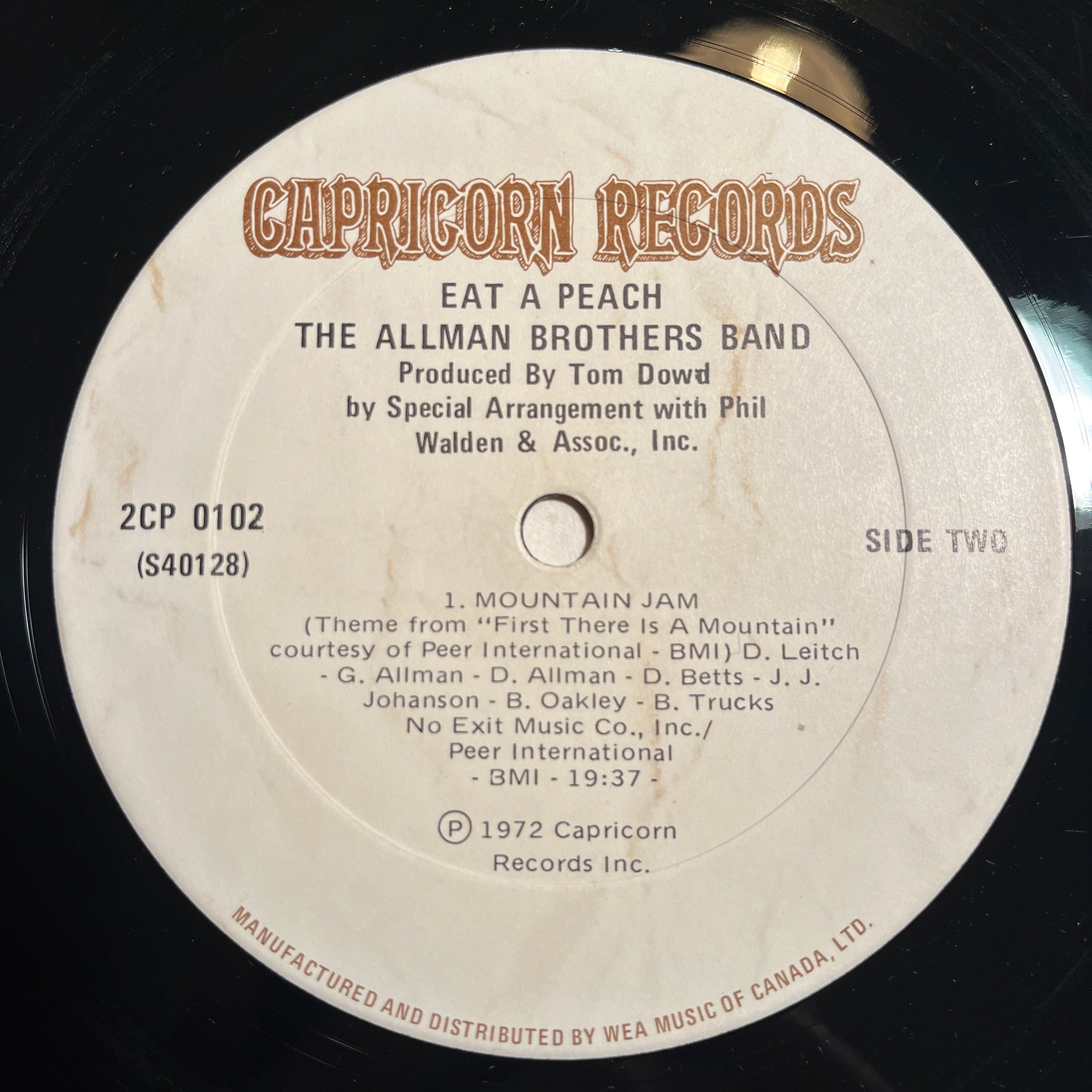 ALLMAN BROTHERS BAND, THE  - EAT A PEACH