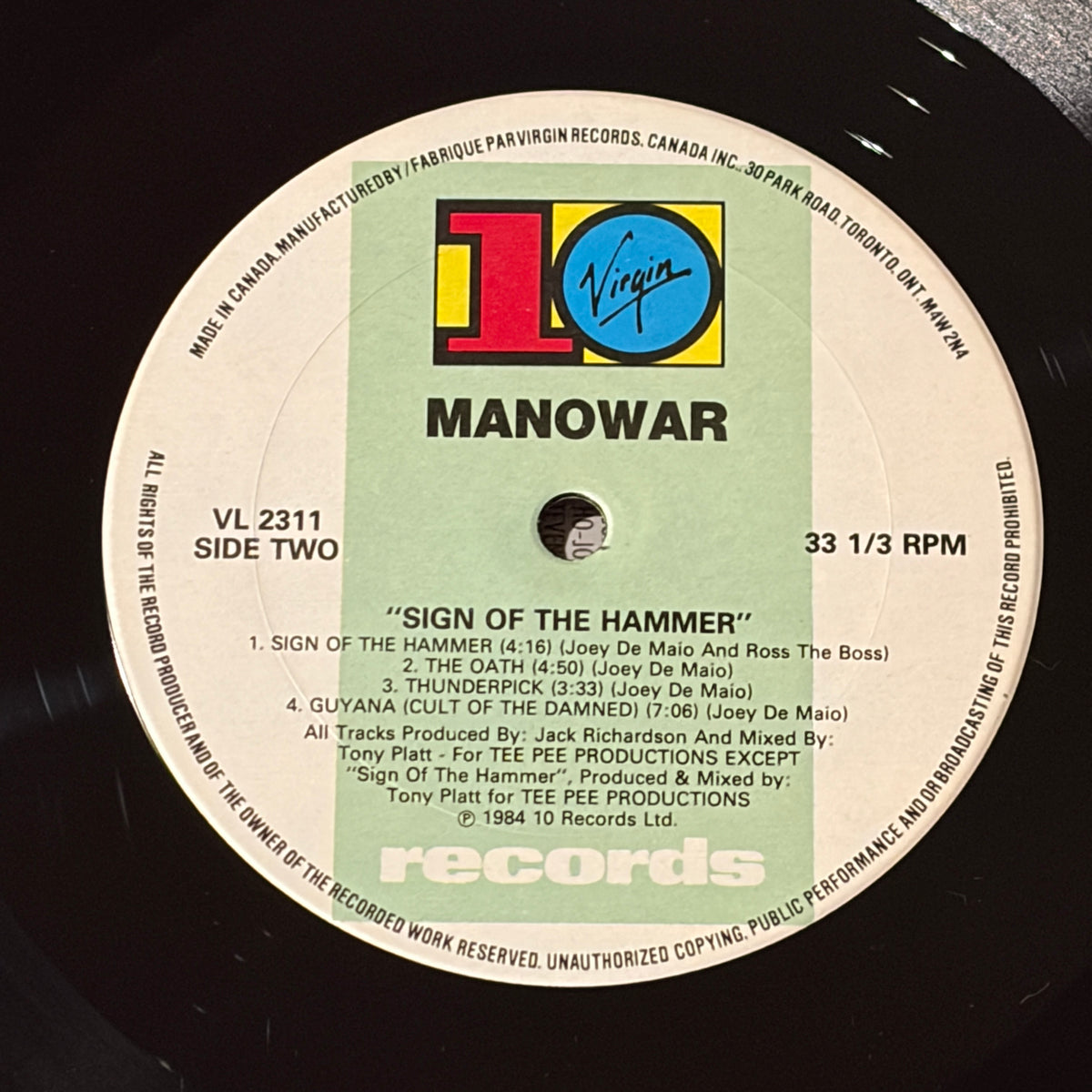 MANOWAR - SIGN OF THE HAMMER