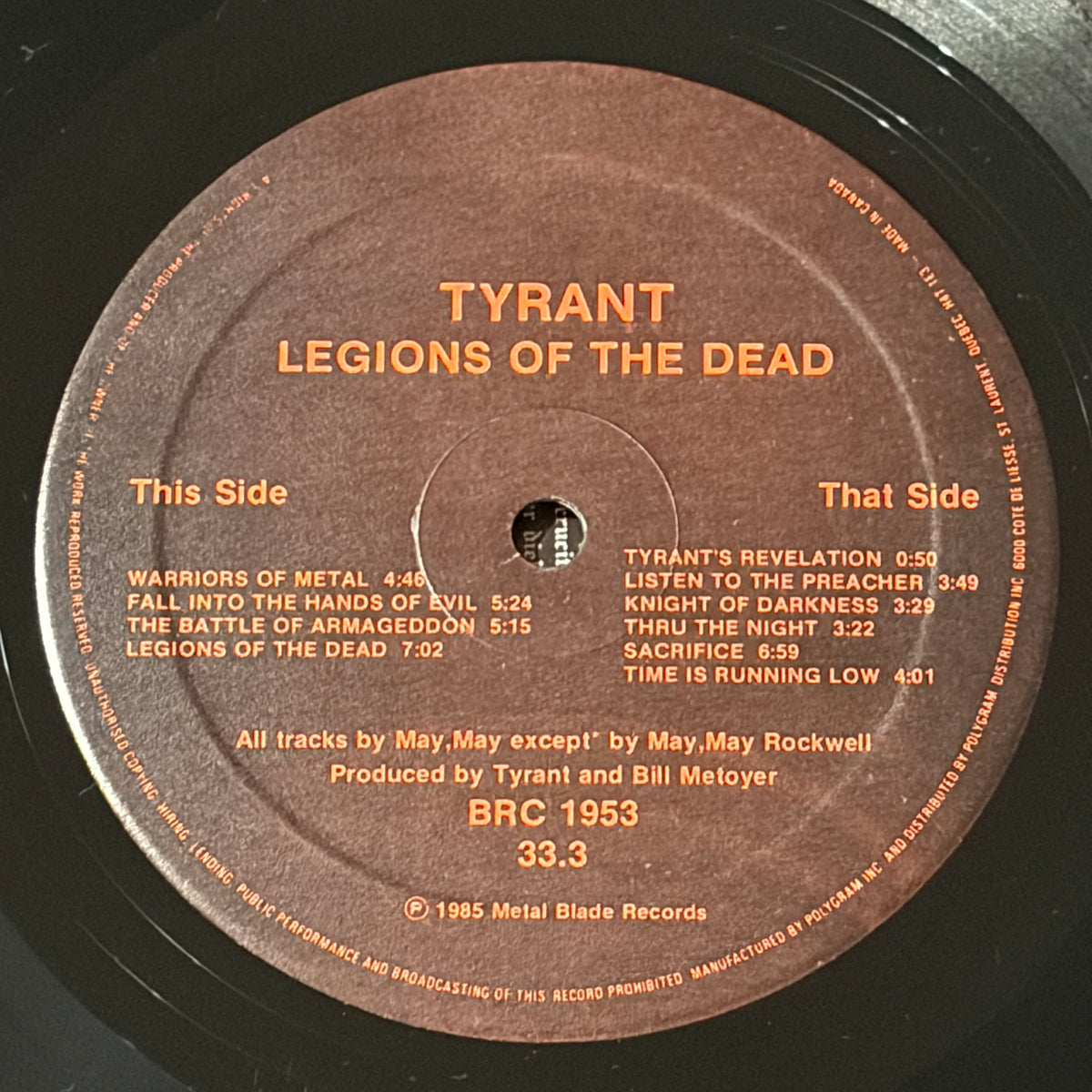 TYRANT - LEGIONS OF THE DEAD